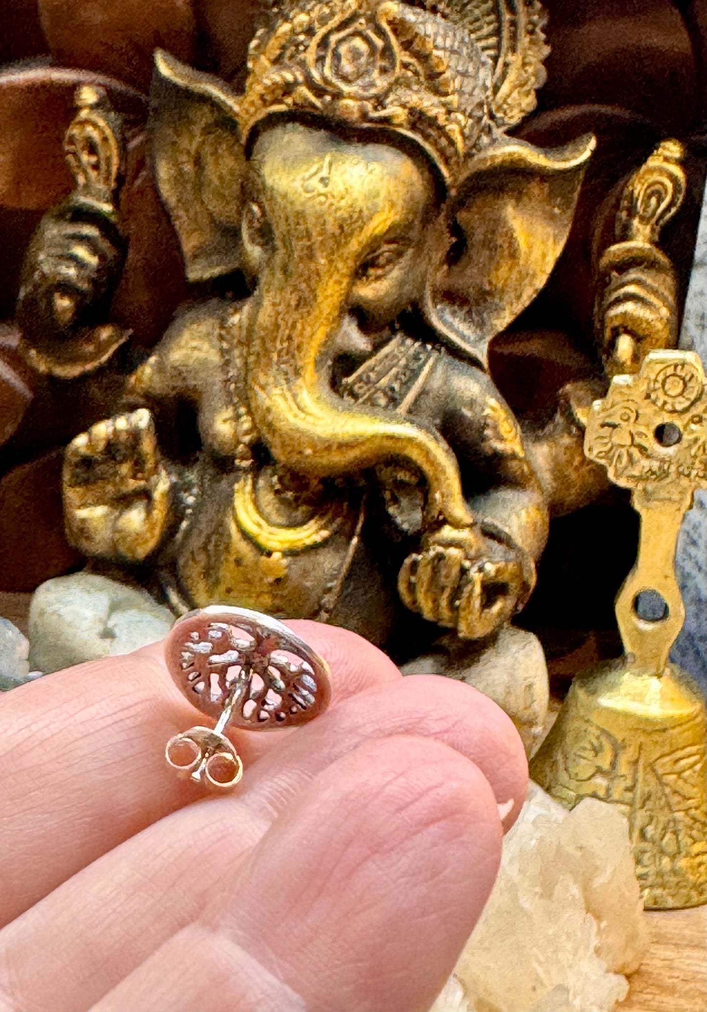 Boucles d’oreilles clou Arbre de vie
