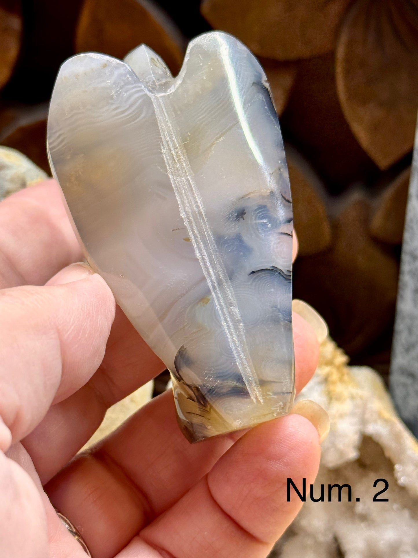 Ange en agate dendritique