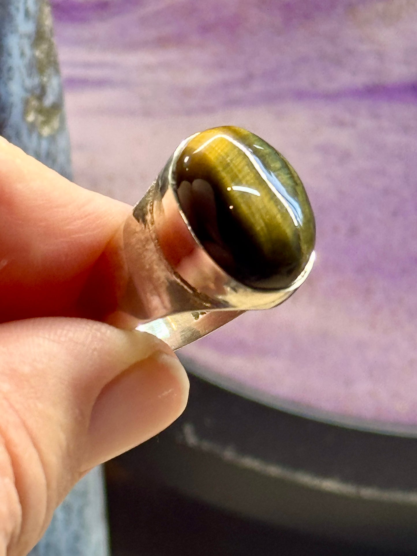 Bague Oeil de Tigre/Faucon T61