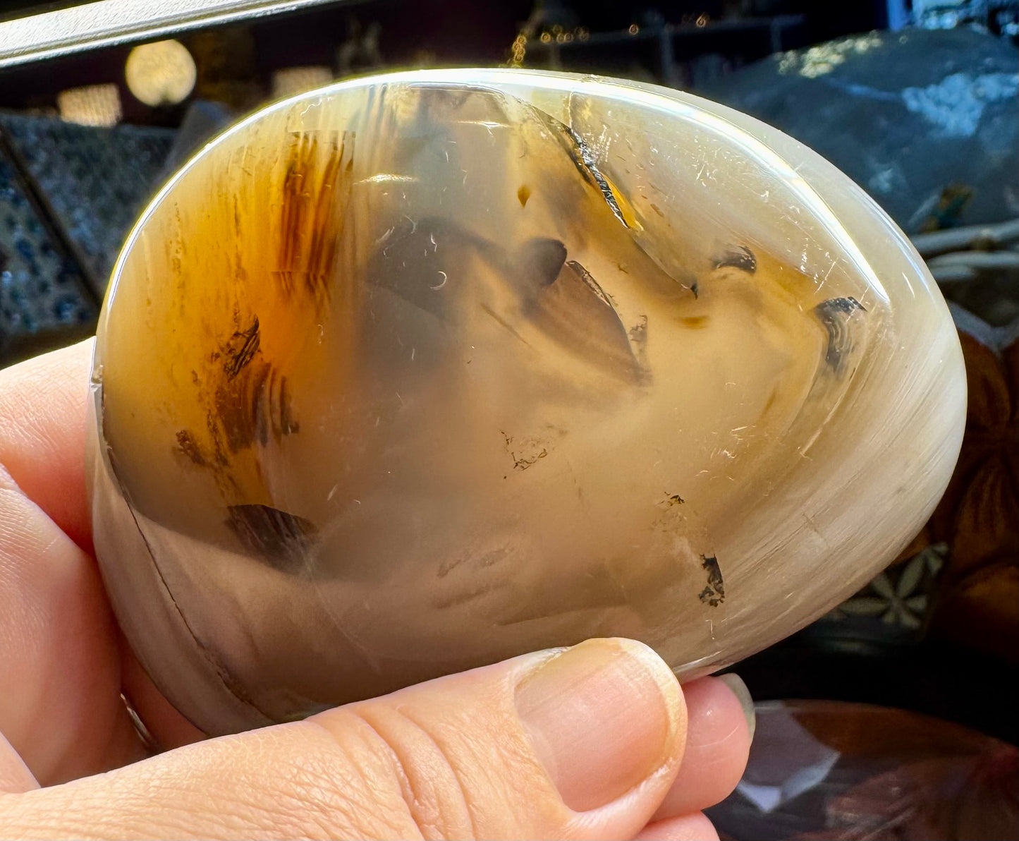 Galet d’Agate Dentritique