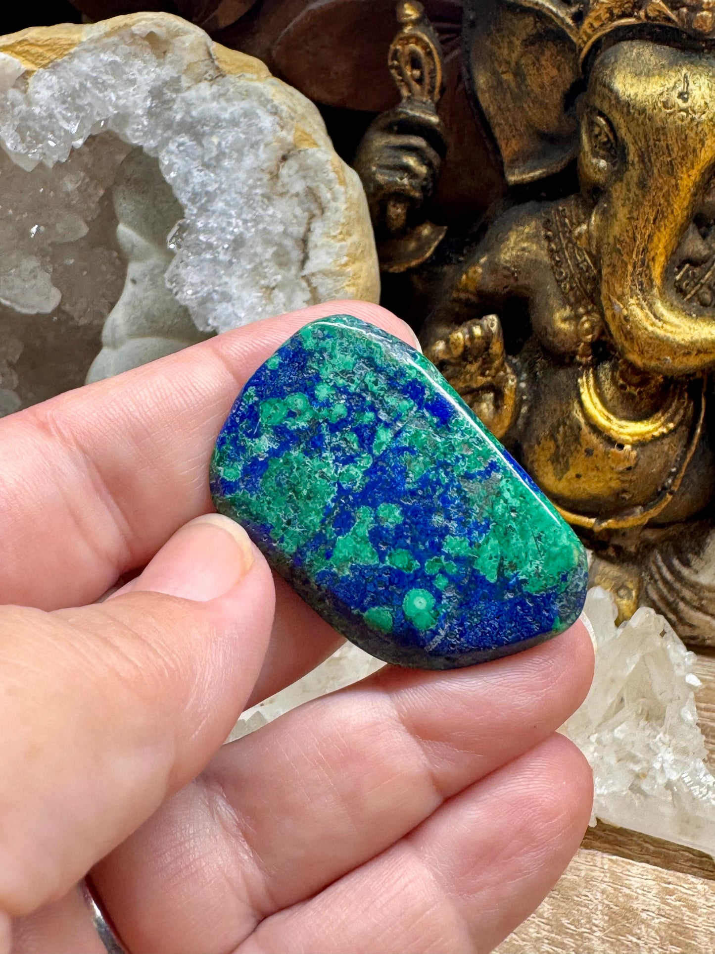 Galets et Pierres semi-polis d’Azurite Malachite