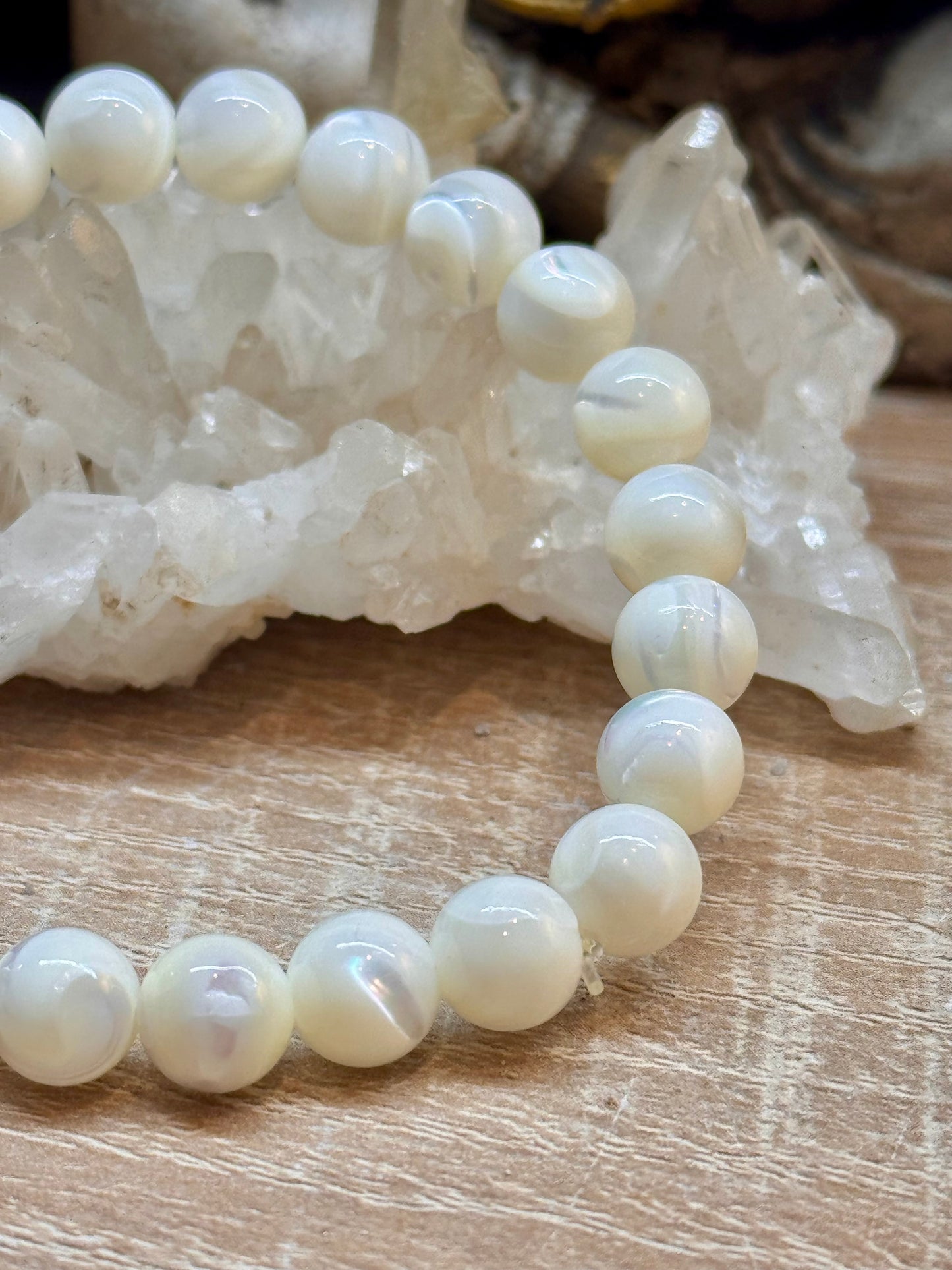 Bracelet de nacre blanche