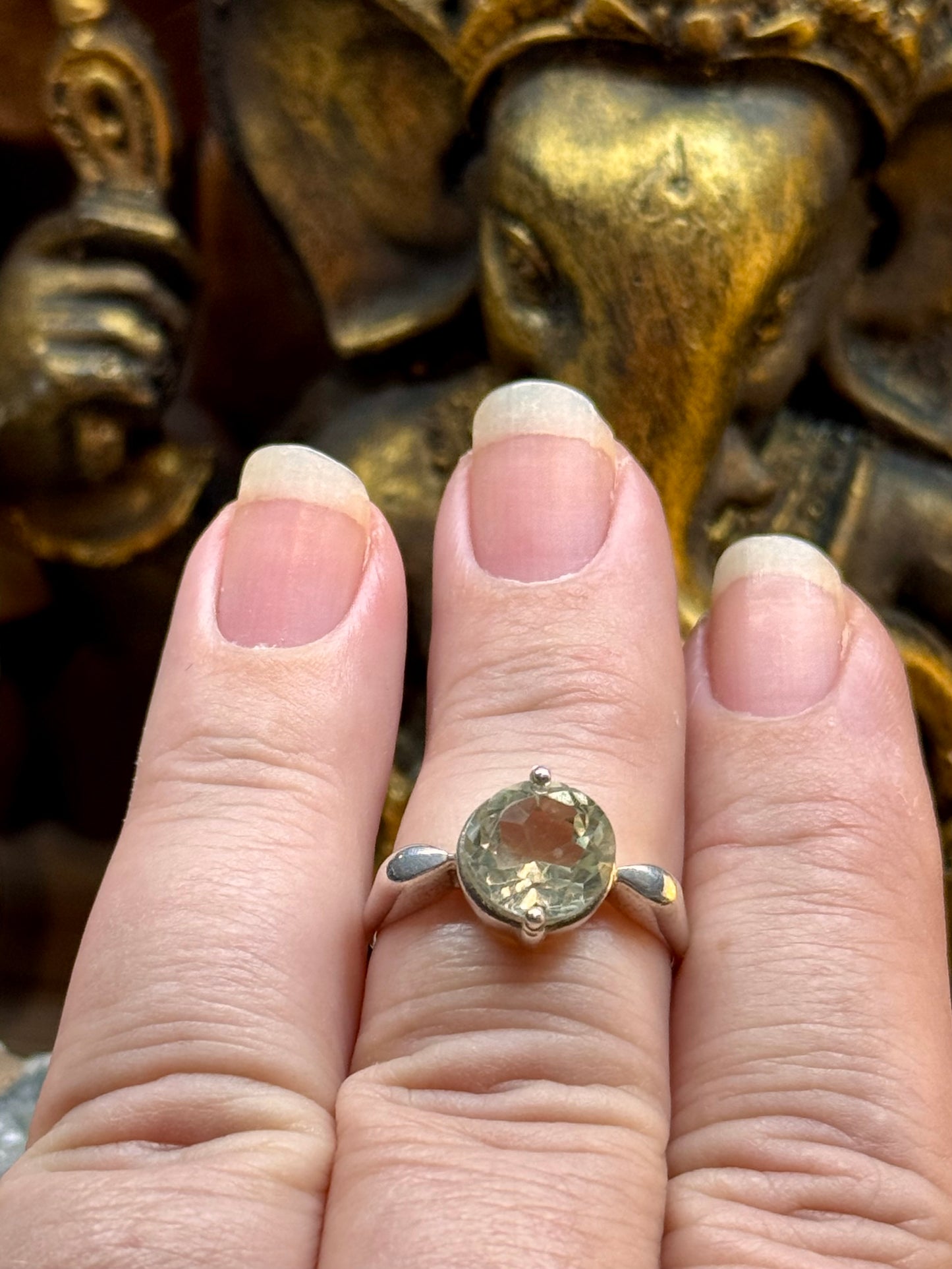 Bague Prasiolite T56