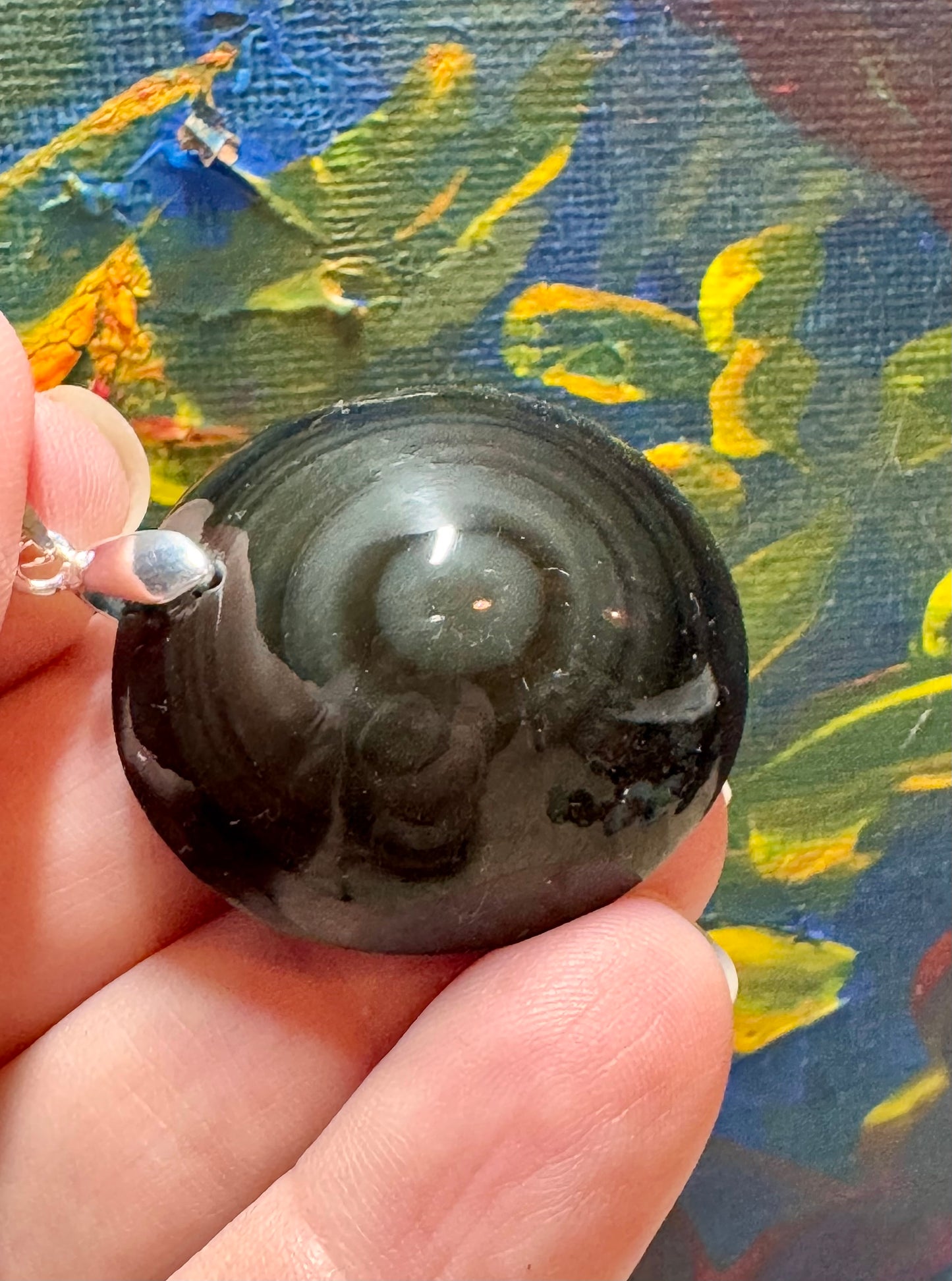 Pendentif d’obsidienne Œil Céleste