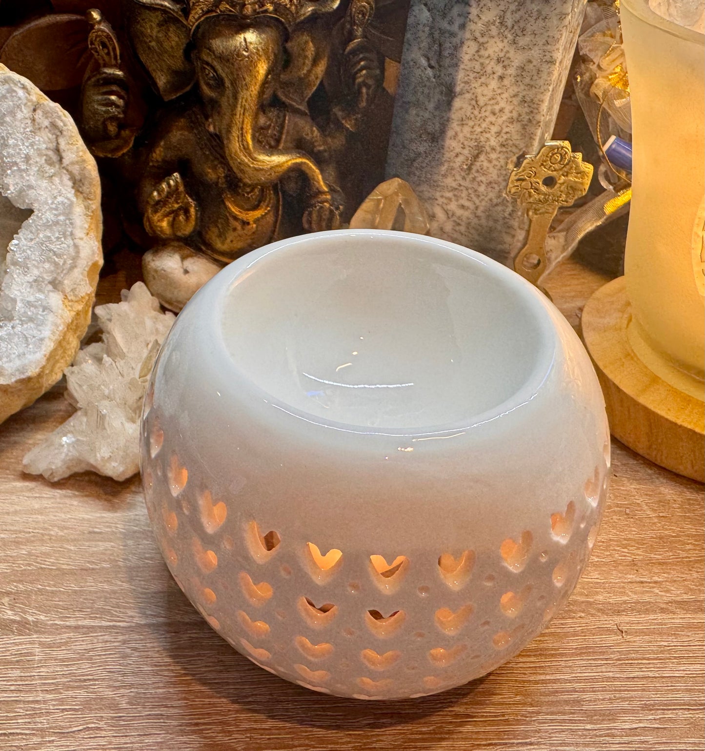 Brûle parfum cœur en céramique