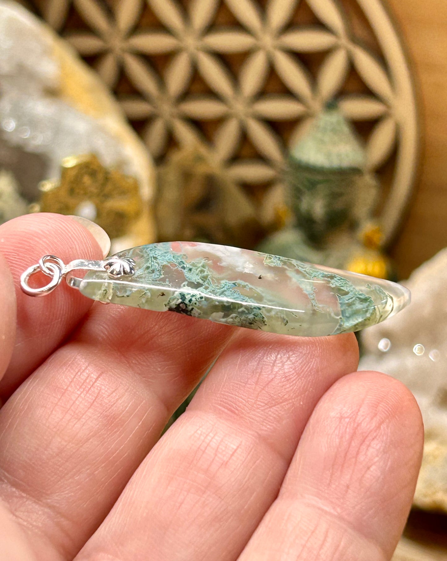 Pendentif d’agate mousse
