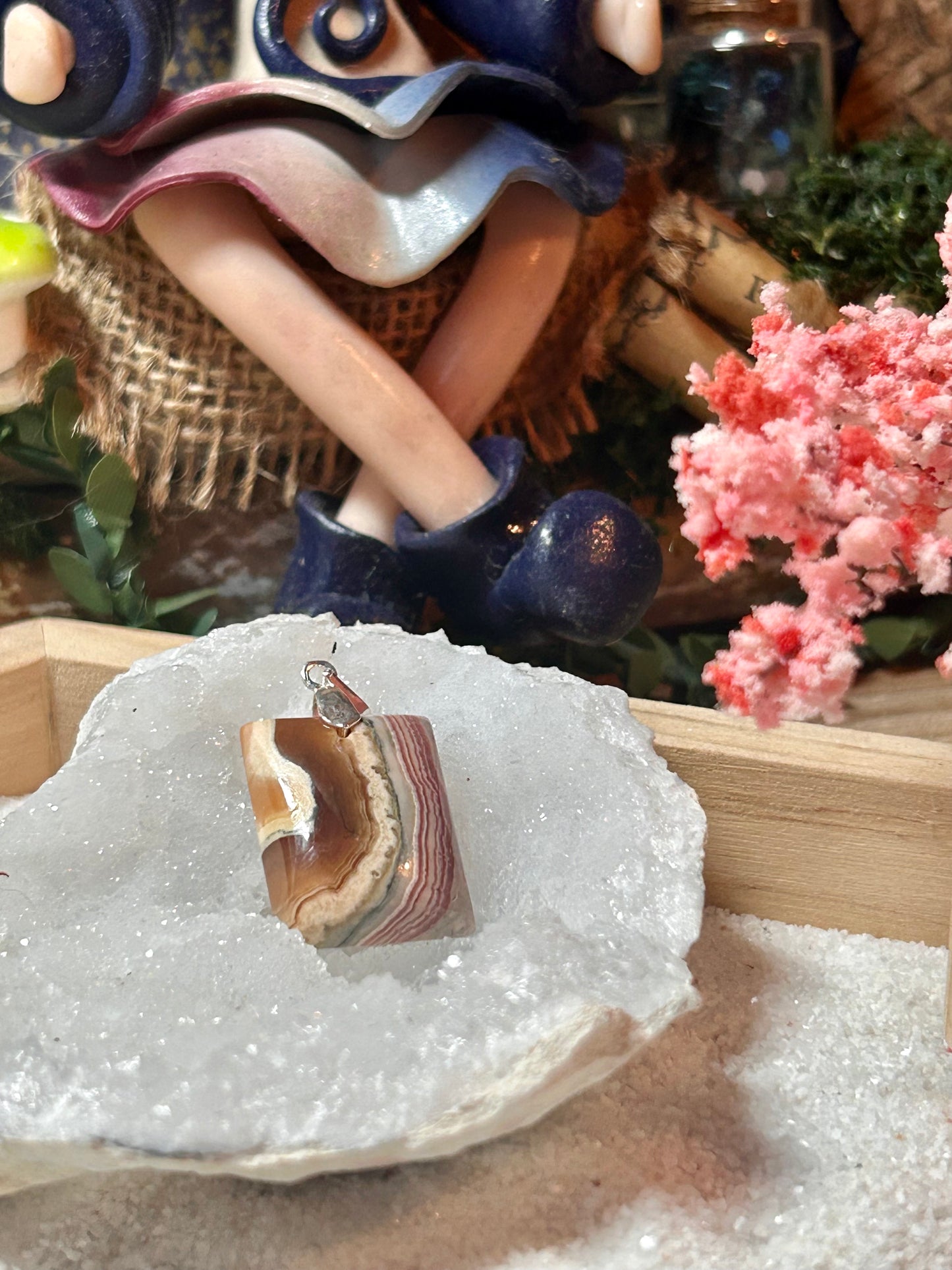 Pendentif de rhodochrosite