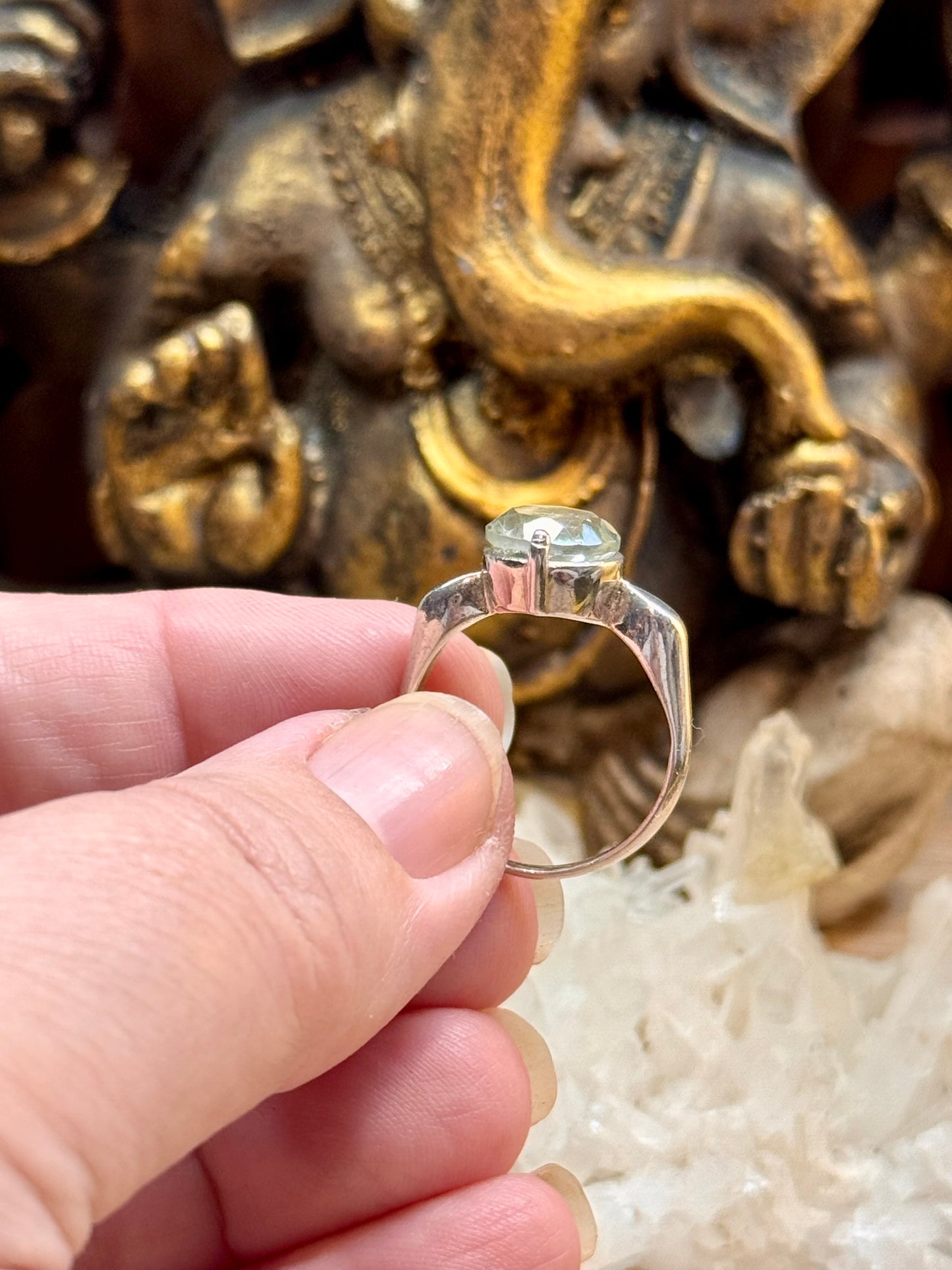 Bague Prasiolite T56