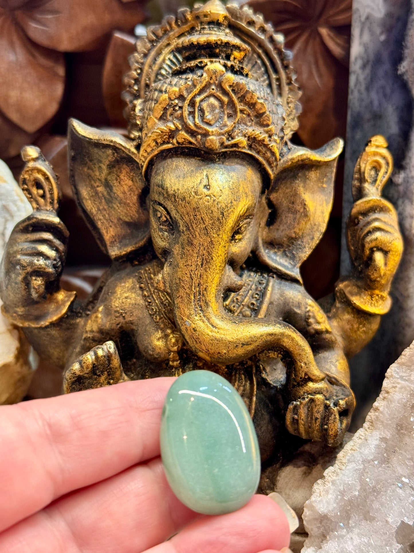 Pierre percée d’Aventurine Verte