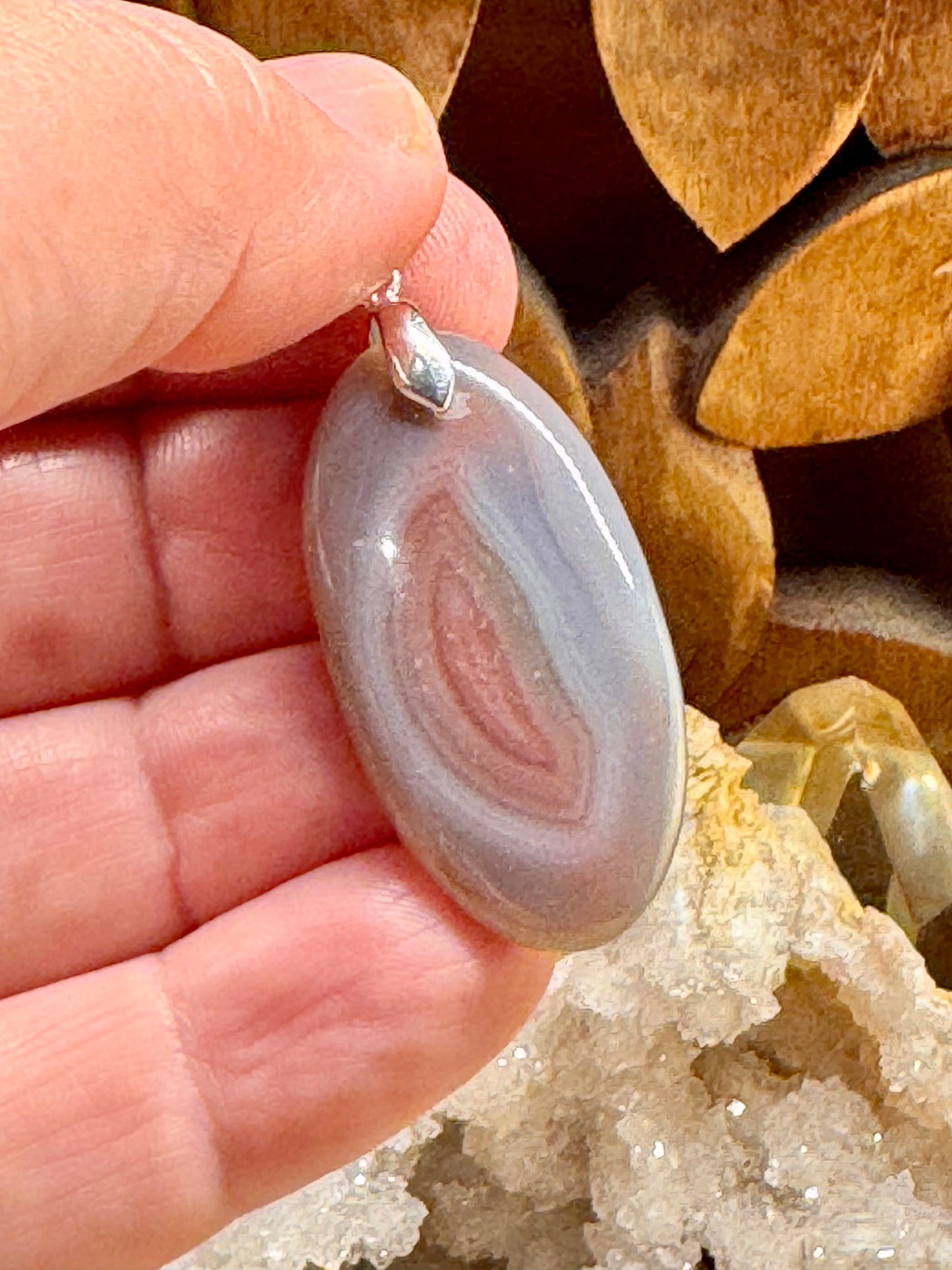 Pendentif d’agate rouge