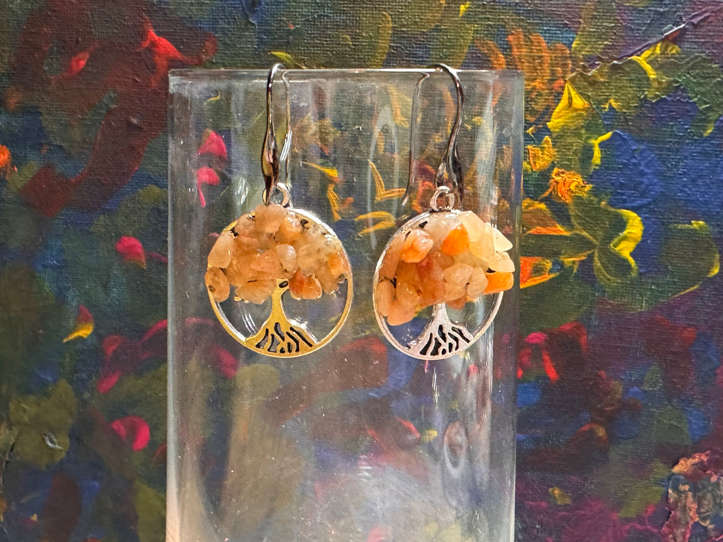 Boucles d’oreilles en argent et pierre de lune