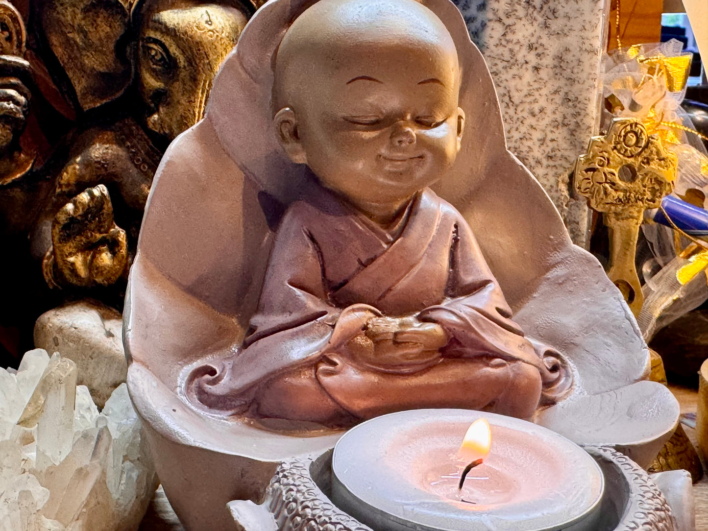 Bébé Bouddha bougeoir