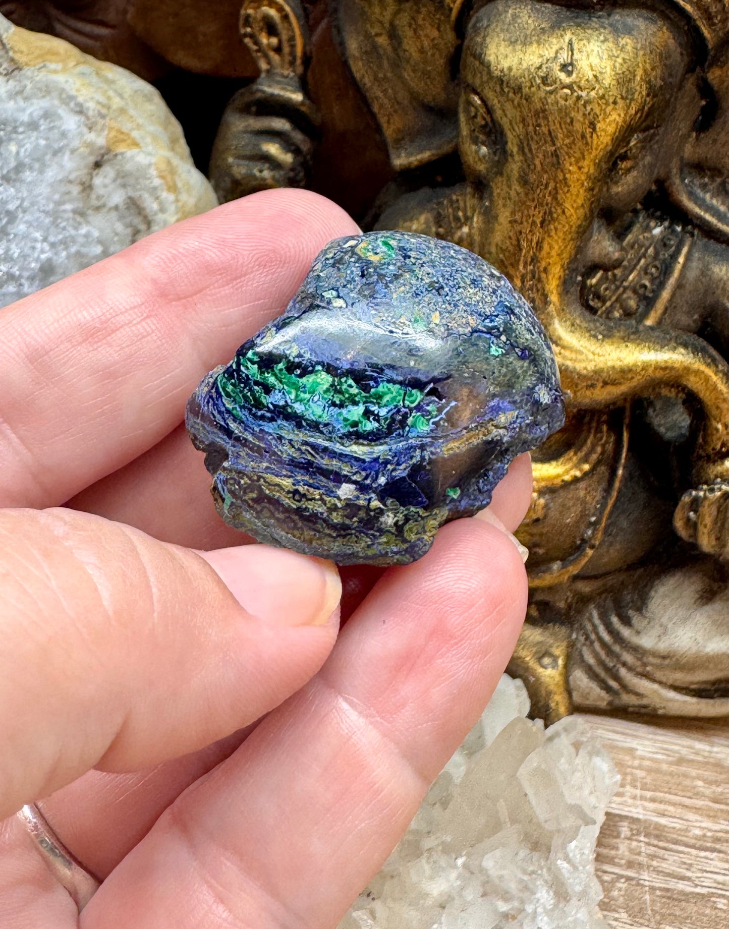 Galets et Pierres semi-polis d’Azurite Malachite