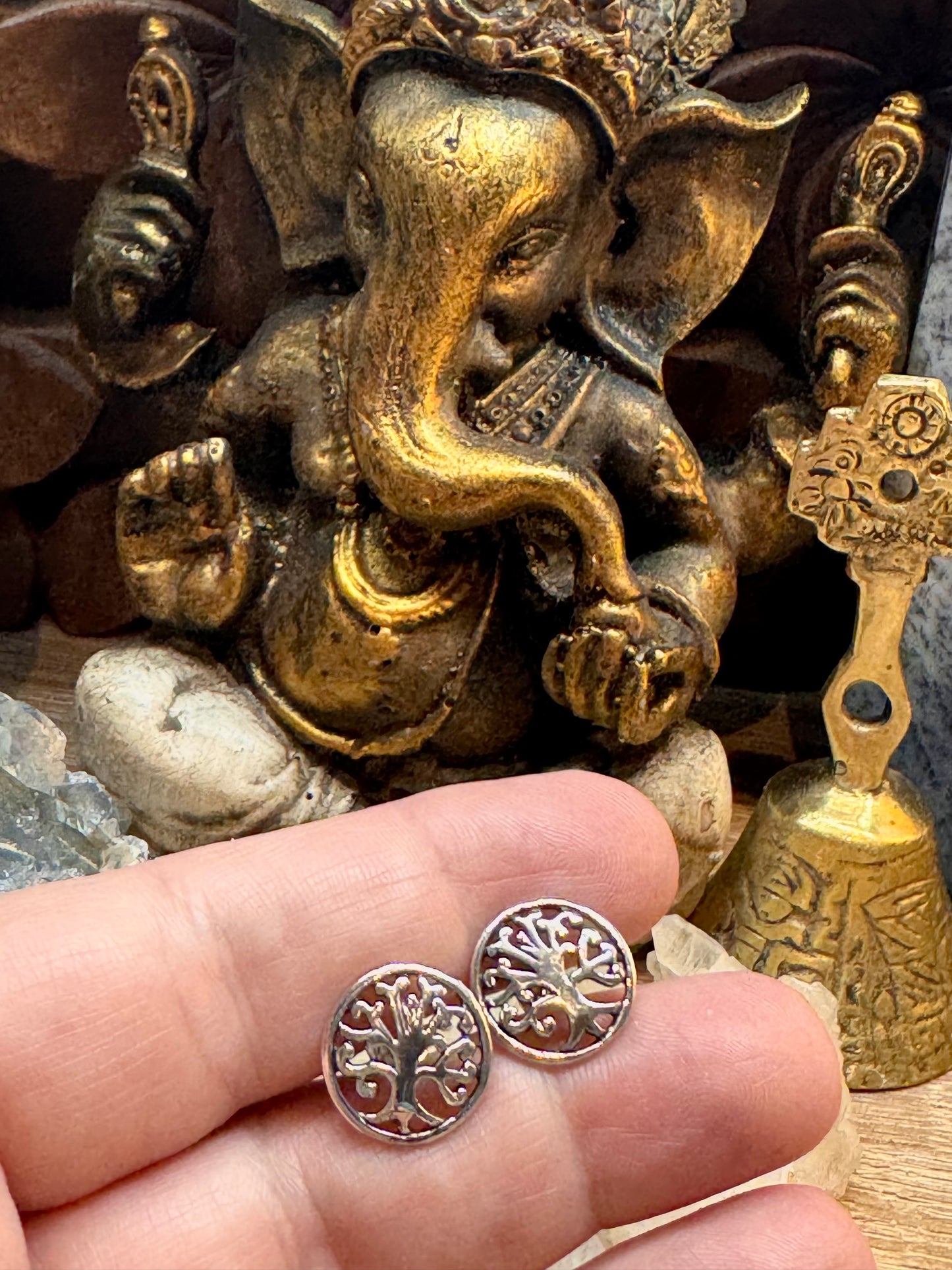 Boucles d’oreilles clou Arbre de vie