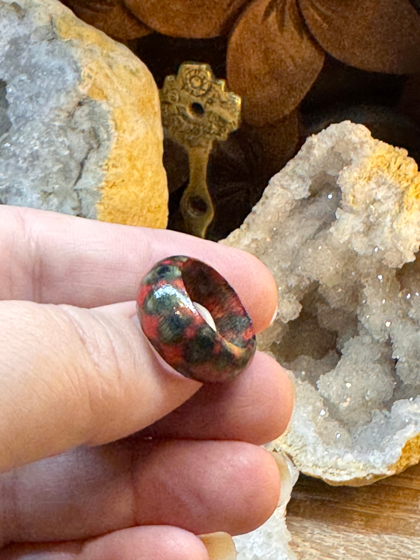 Bague fantaisie en bois