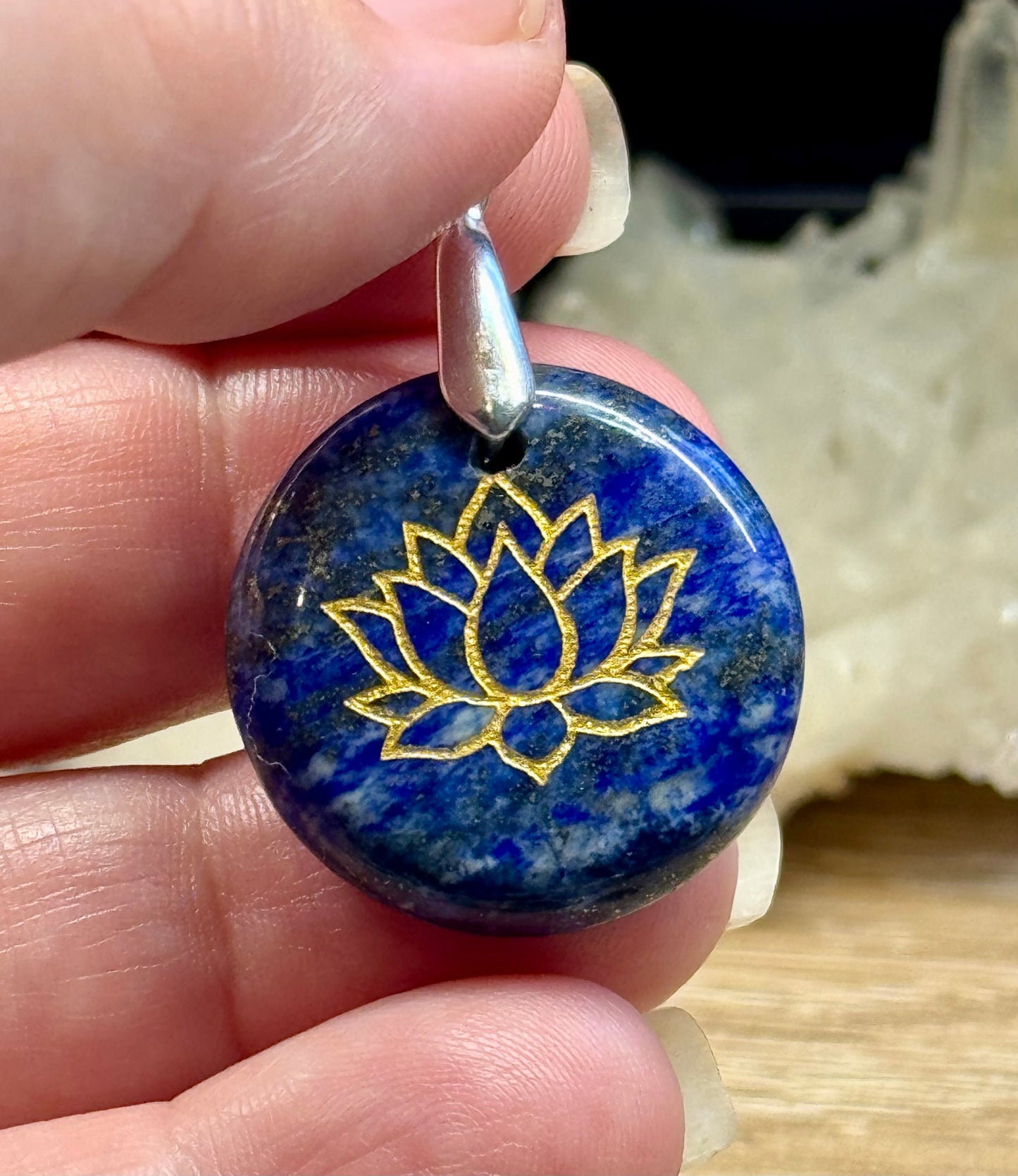 Pendentif de Lapis Lazuli - Lotus