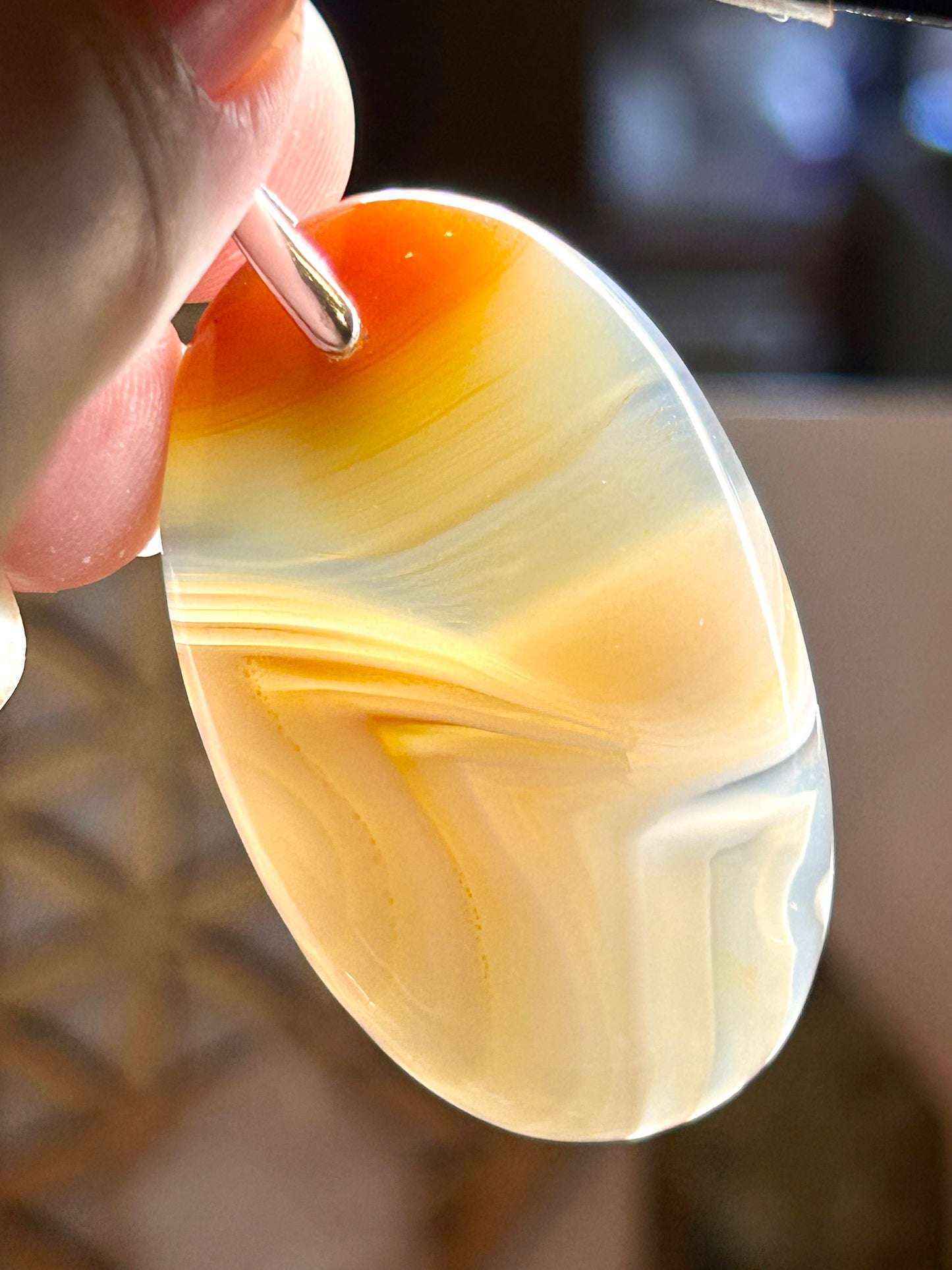 Pendentif d’agate rubanée