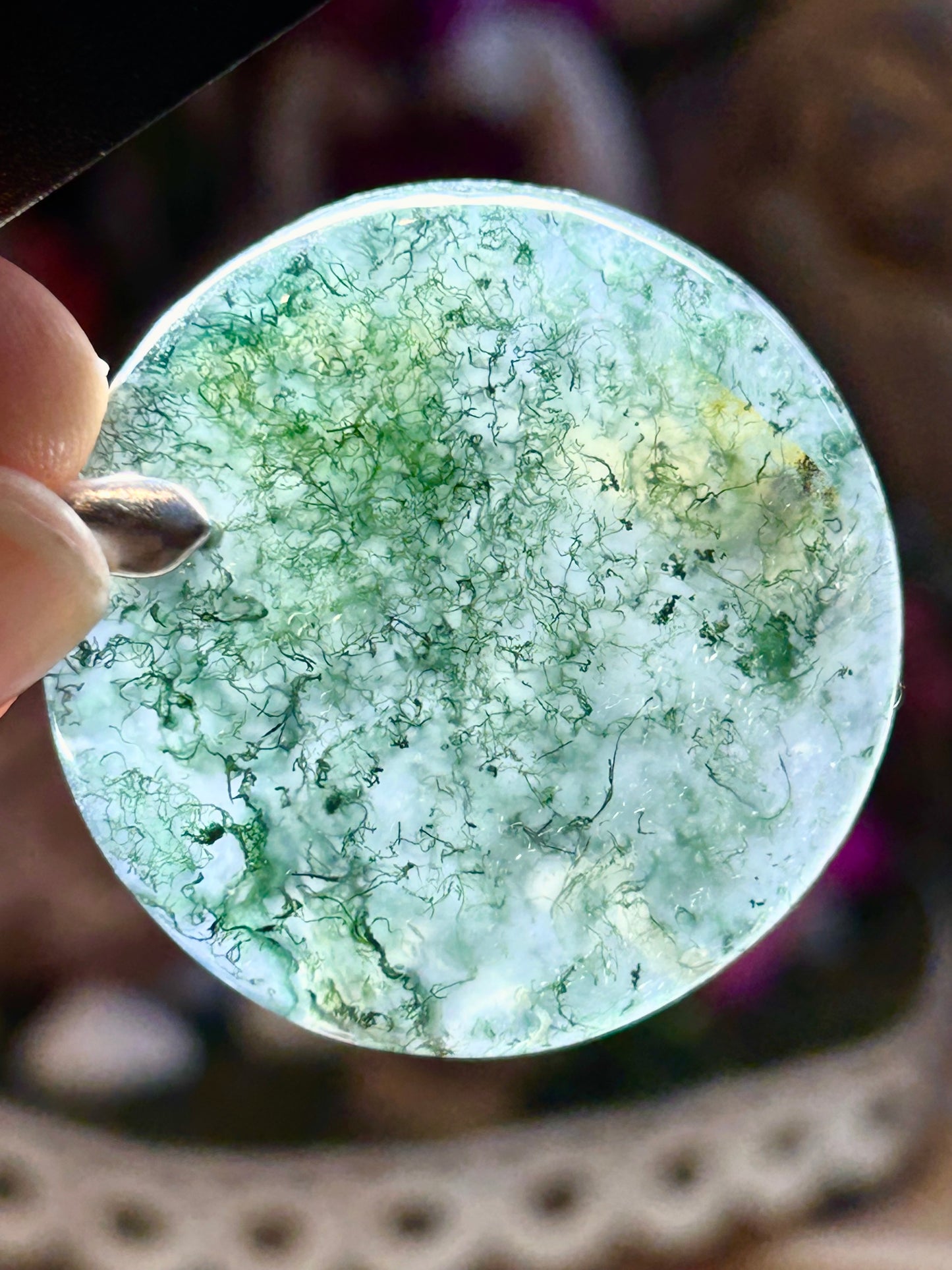 Pendentif d’agate mousse