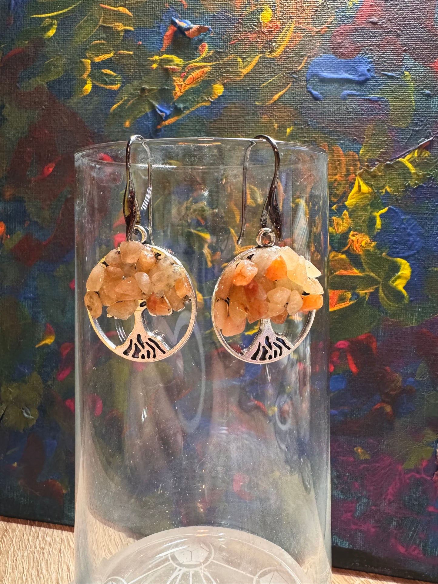 Boucles d’oreilles en argent et pierre de lune