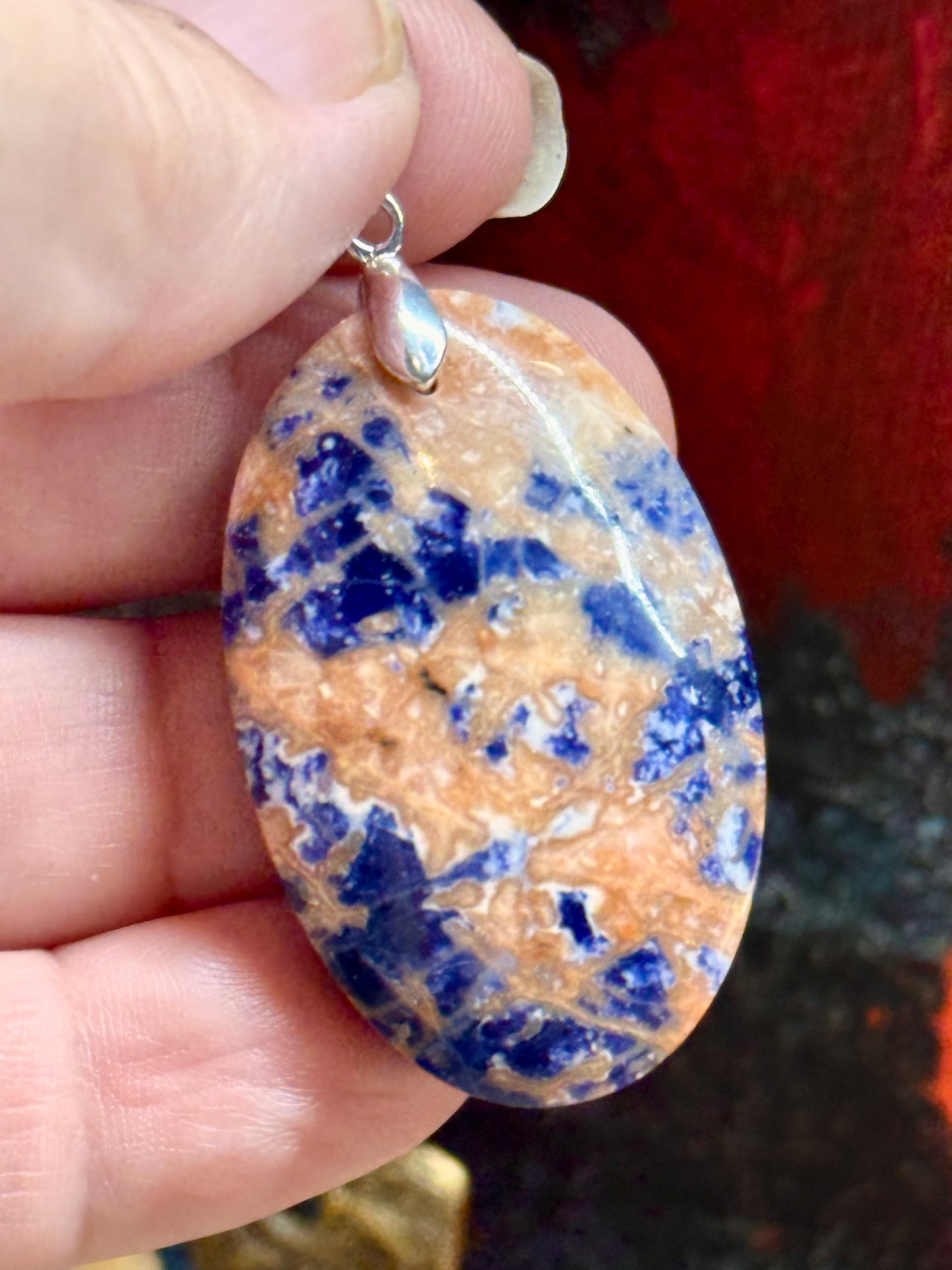 Pendentif de sodalite