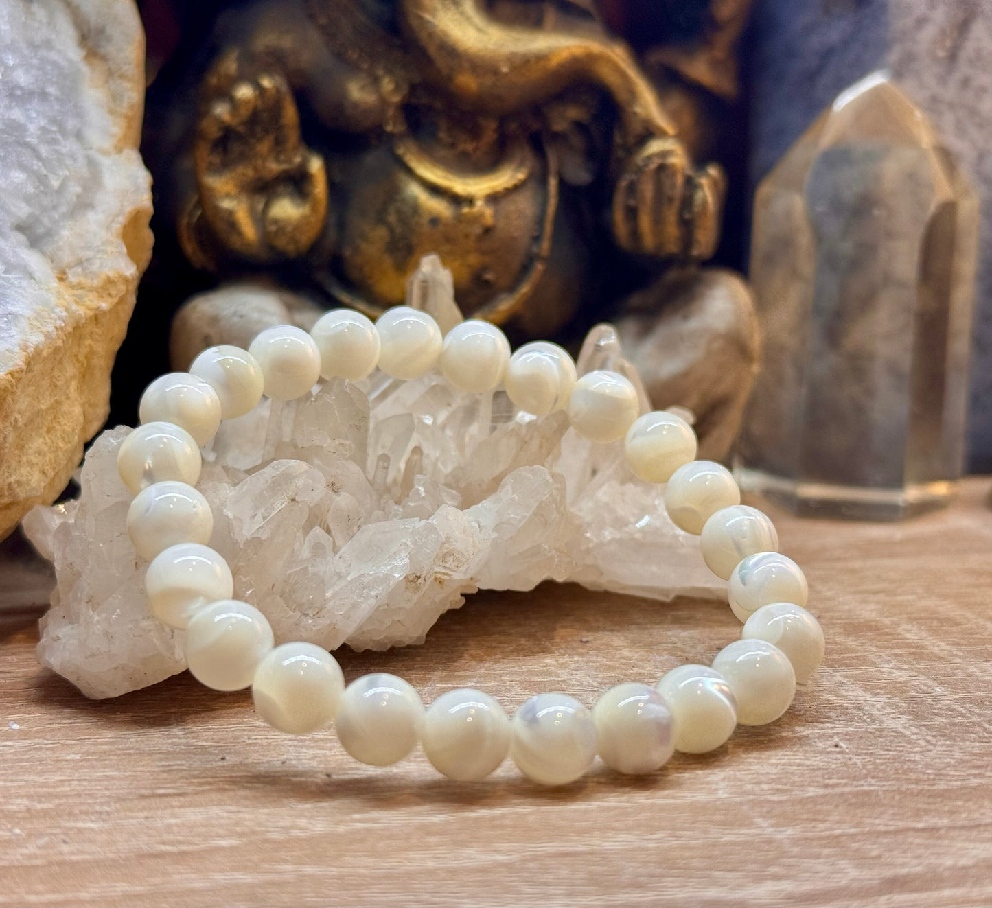 Bracelet de nacre blanche