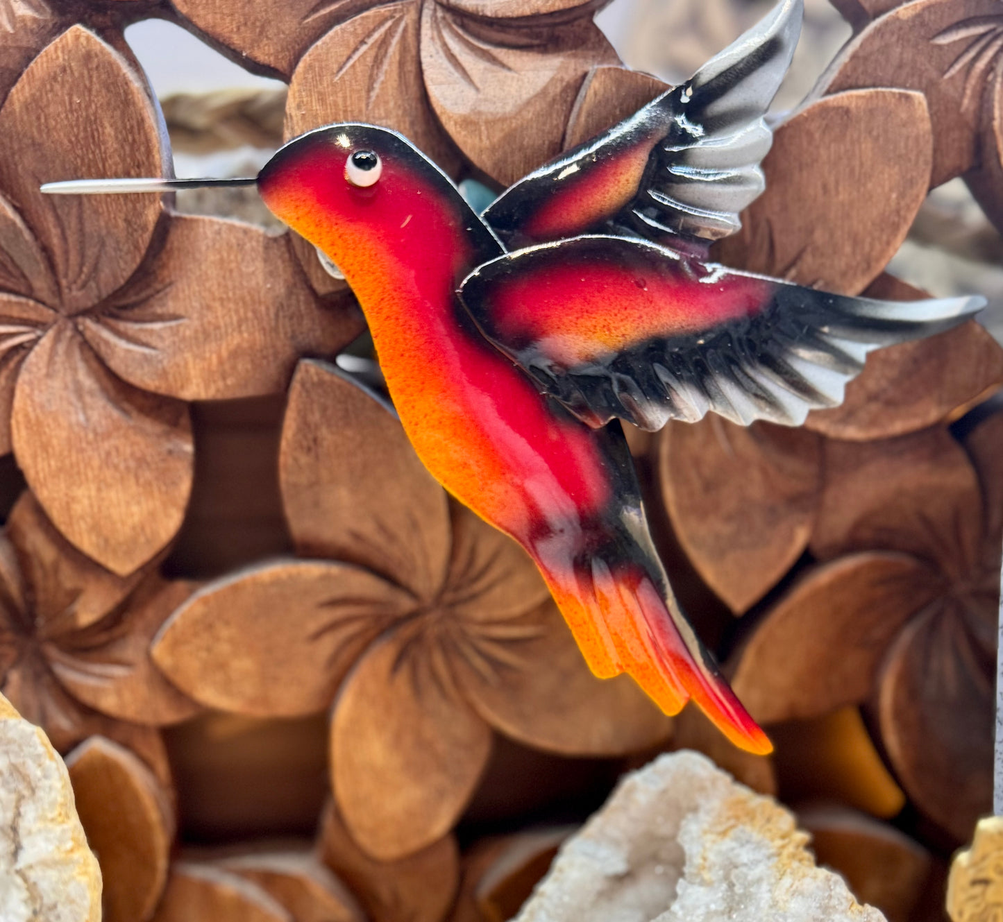 Colibri métallique à suspendre