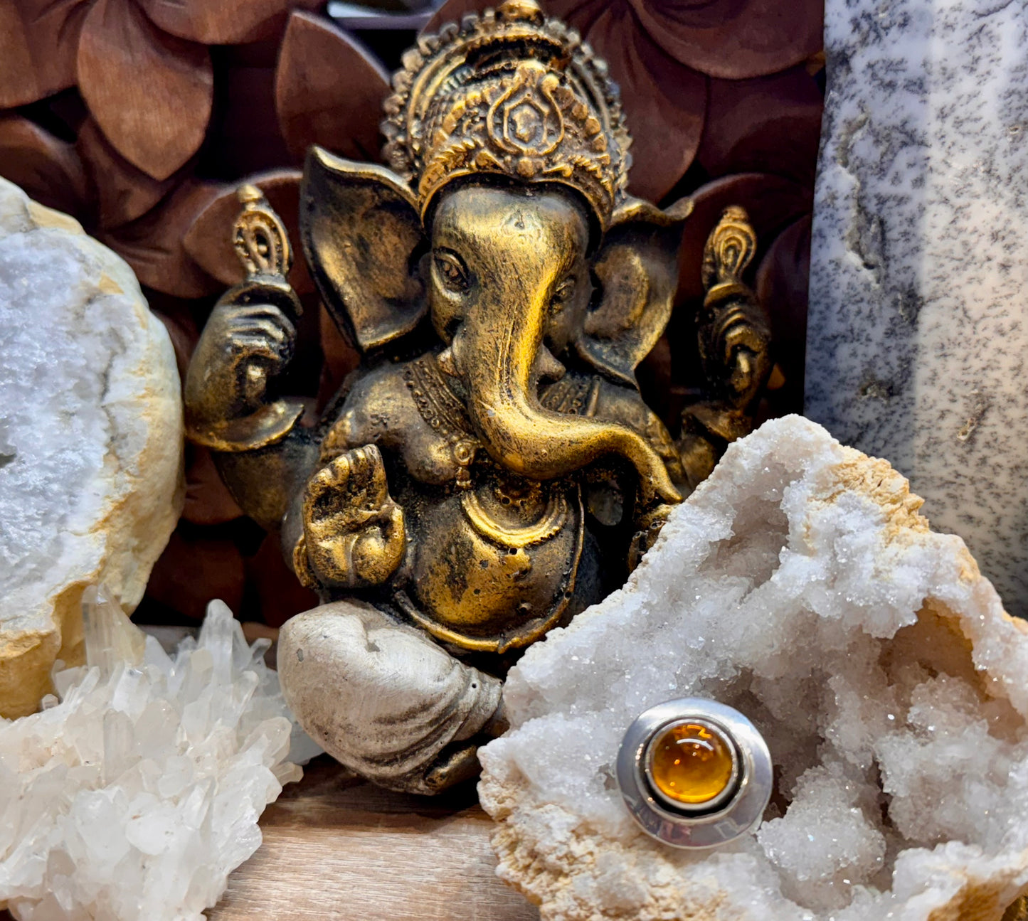 Bague en ambre T51