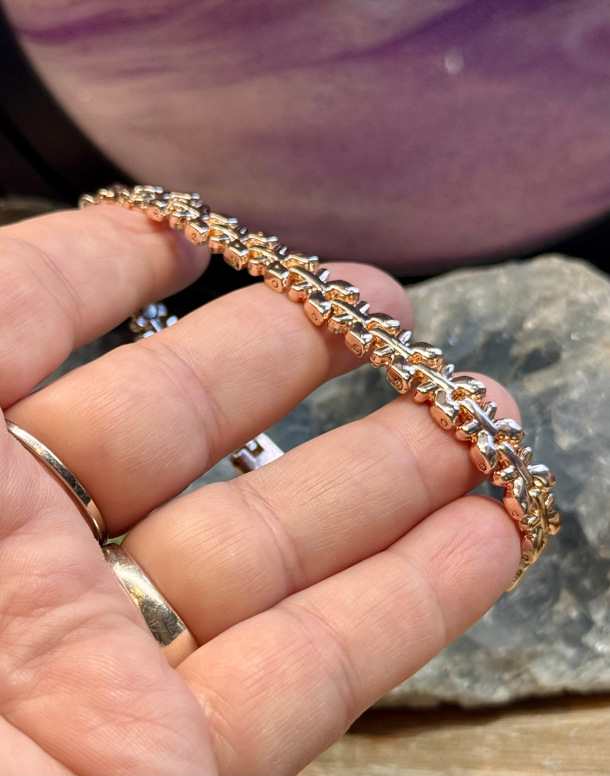 Bracelet magnétique avec aimants - papillons