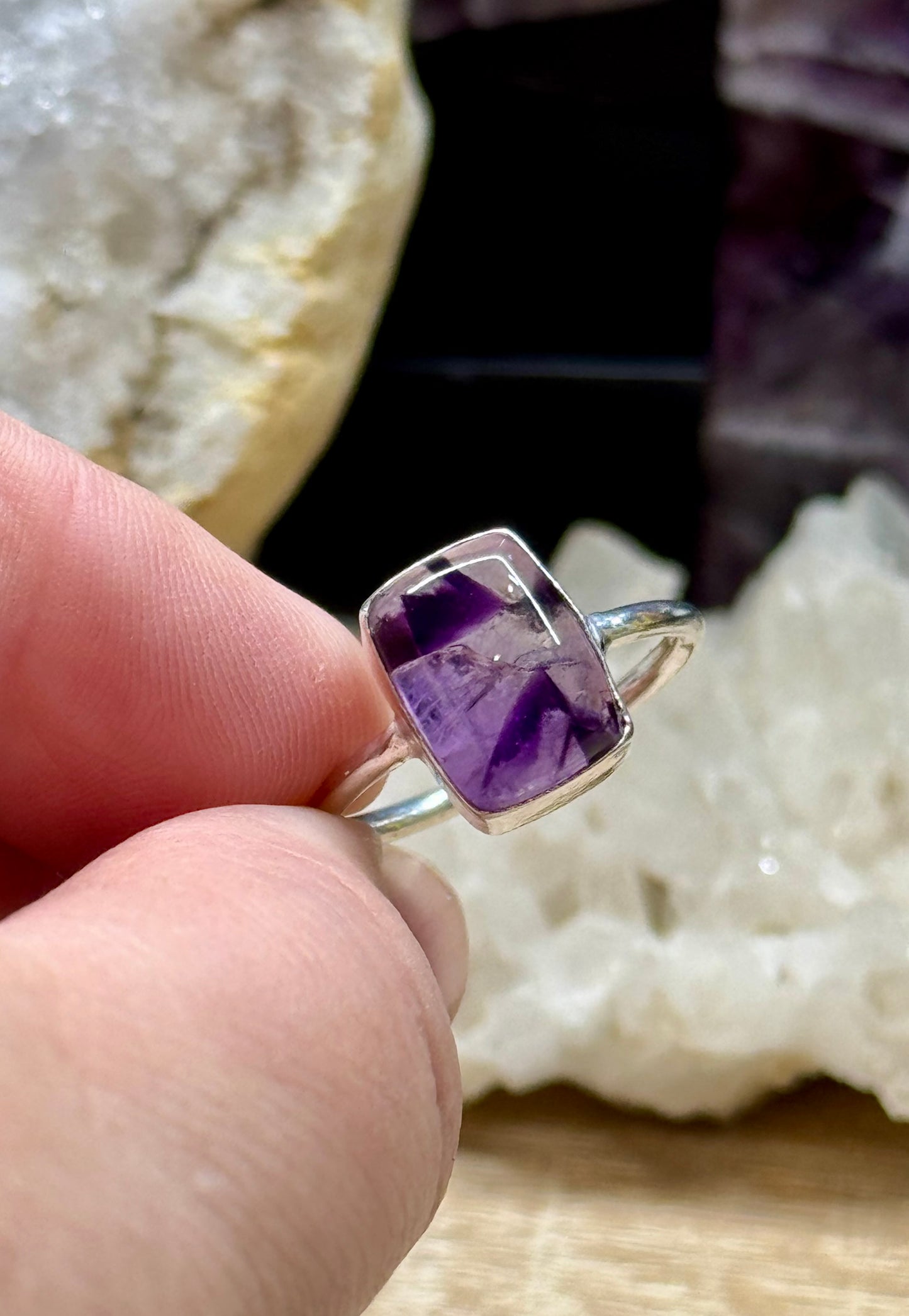 Bague Améthyste en argent