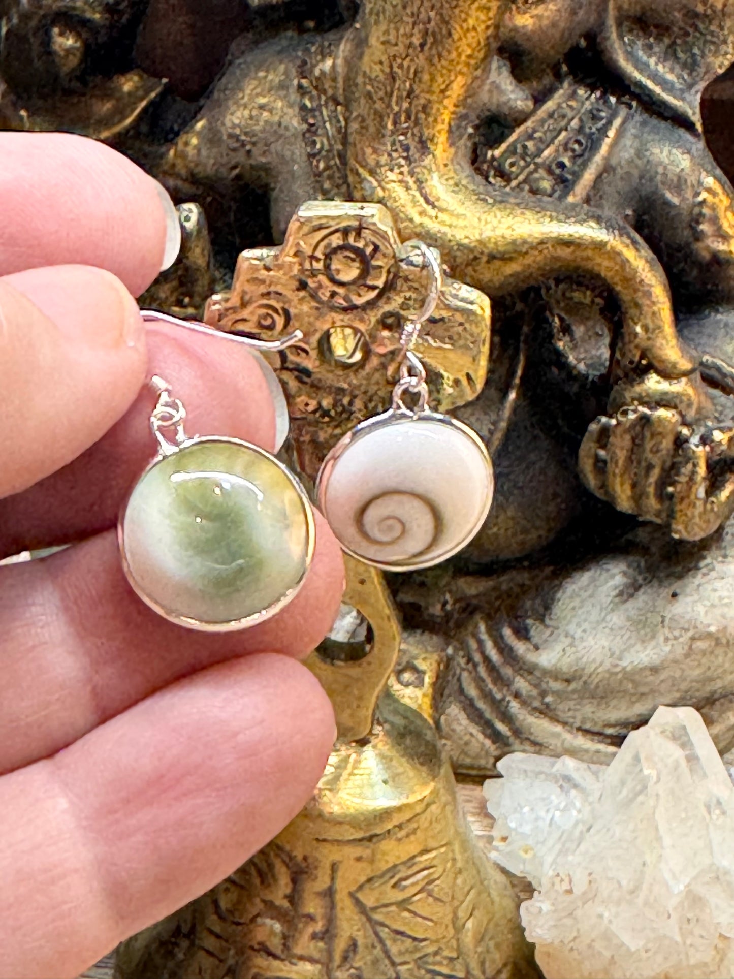 Boucles d’oreilles œil de Shiva rondes