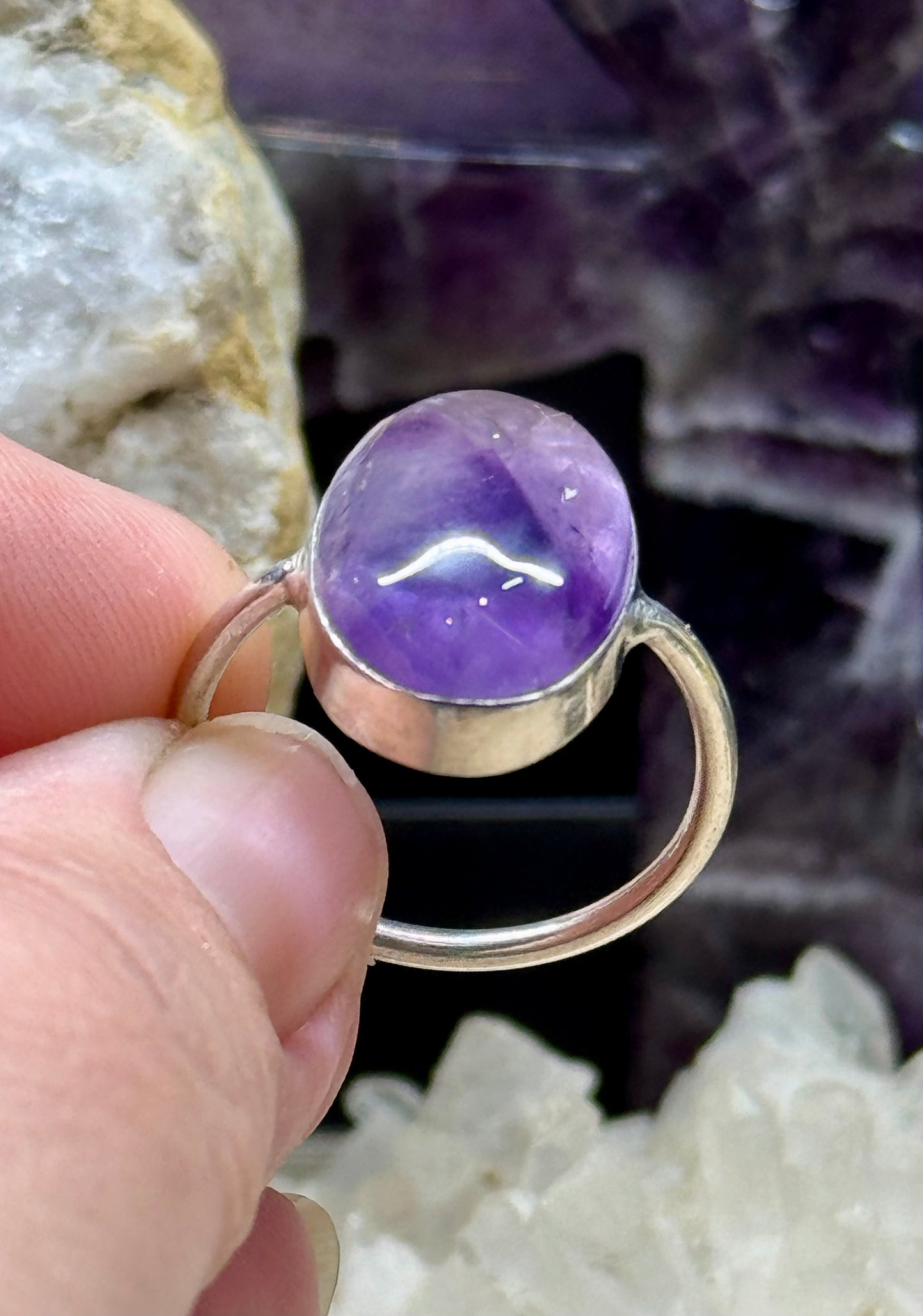 Bague Améthyste en argent