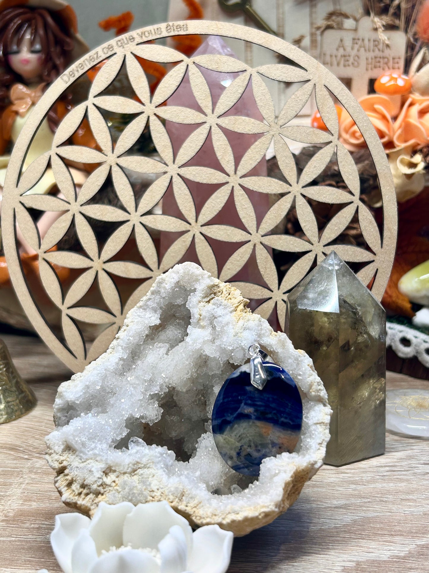 Pendentif de sodalite extra