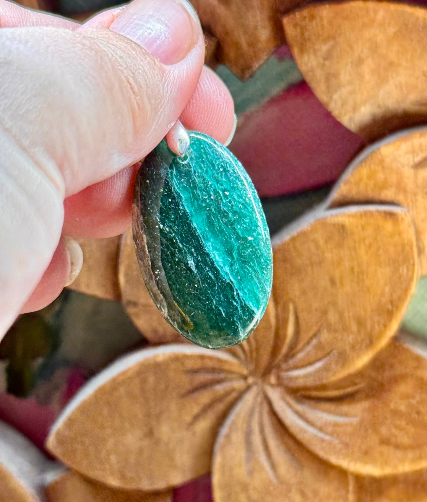 Pendentif en aventurine verte