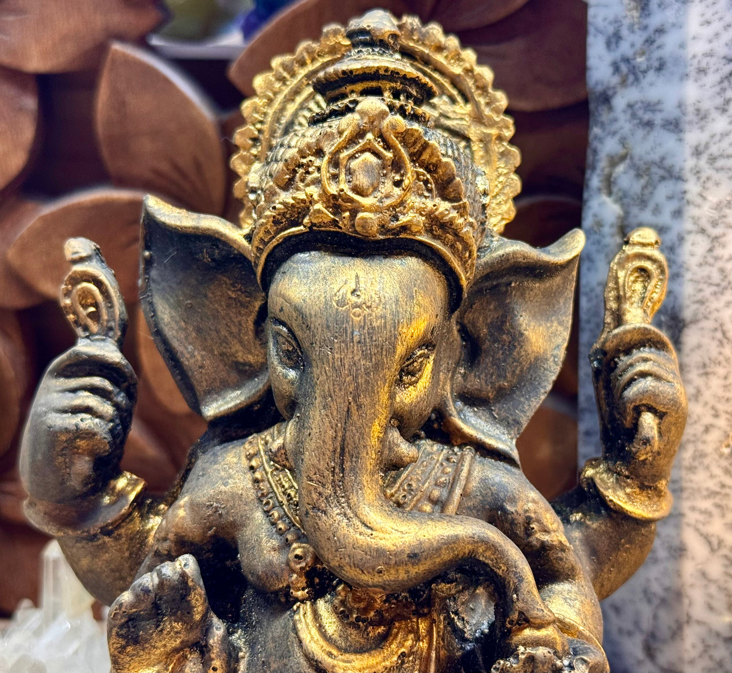 Ganesh en résine blanc
