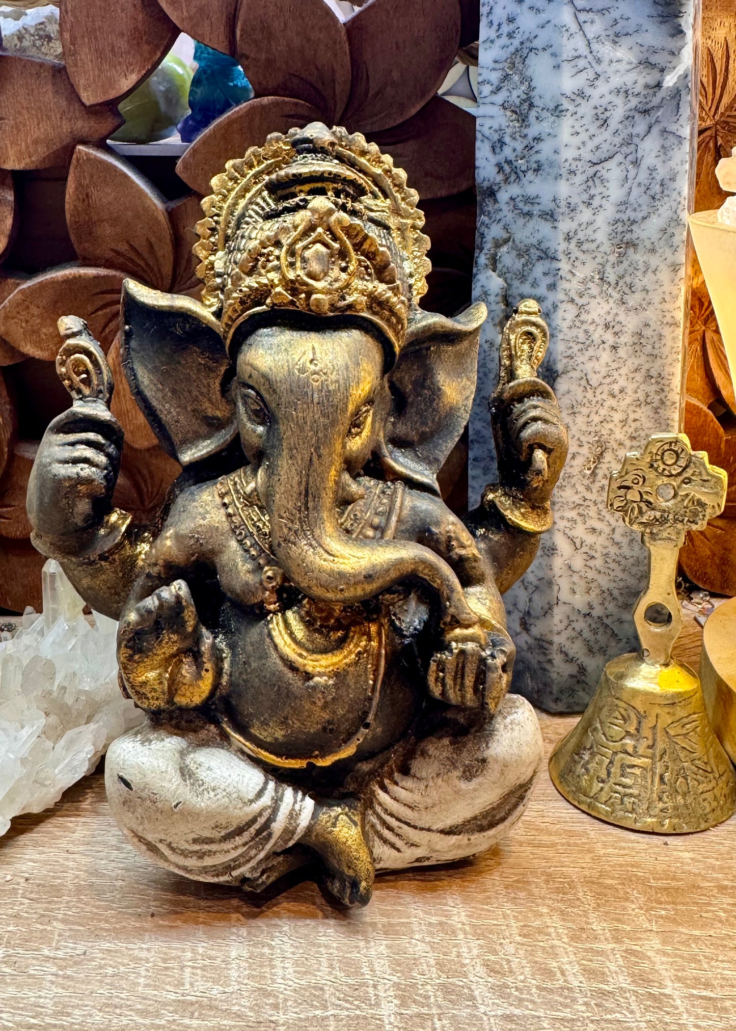 Ganesh en résine blanc