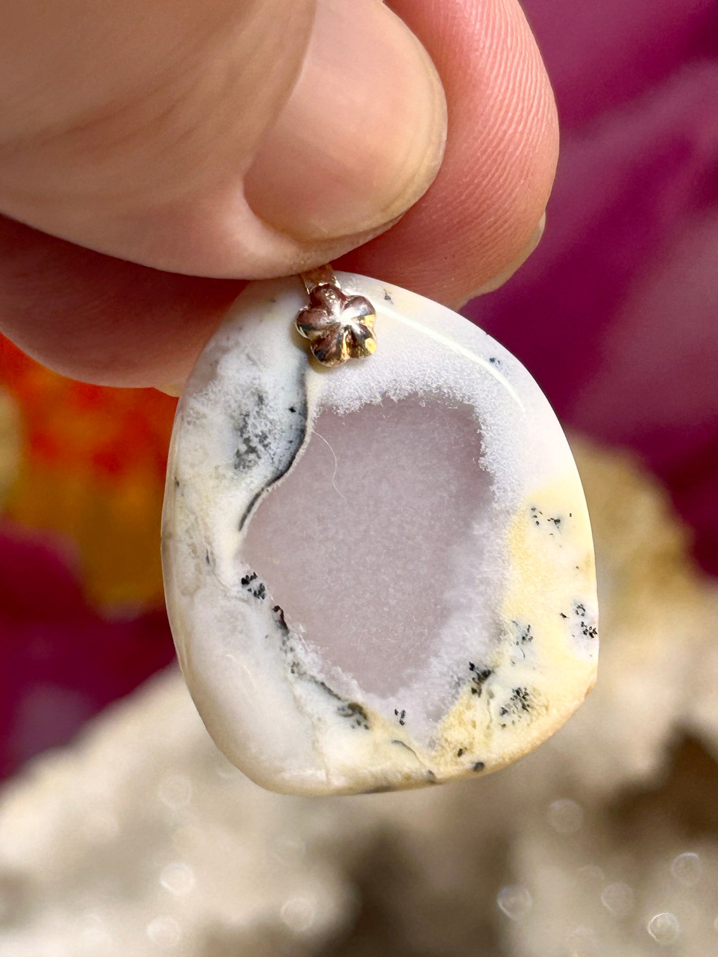 Pendentif d’agate dendritique