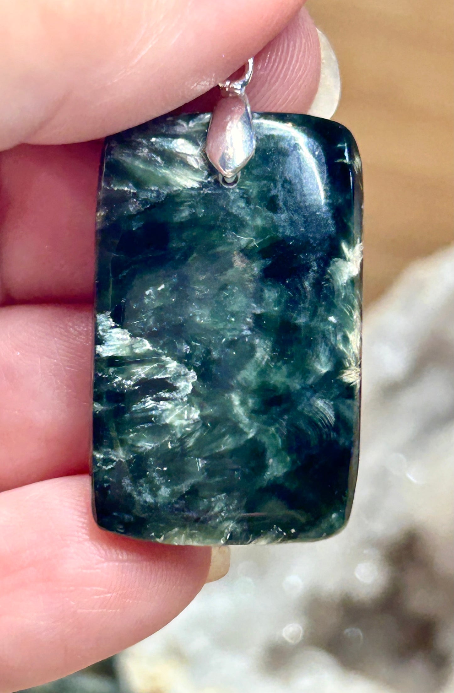 Pendentif de séraphinite