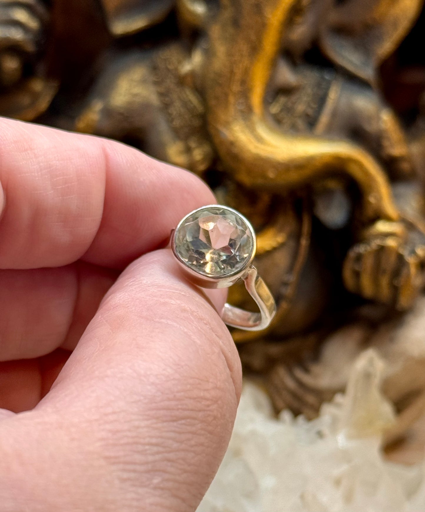 Bague Prasiolite T52