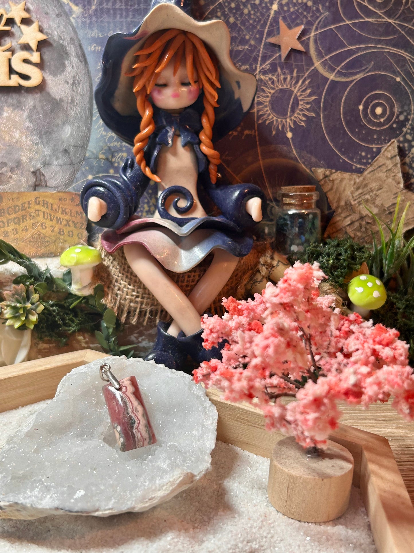 Pendentif de rhodochrosite
