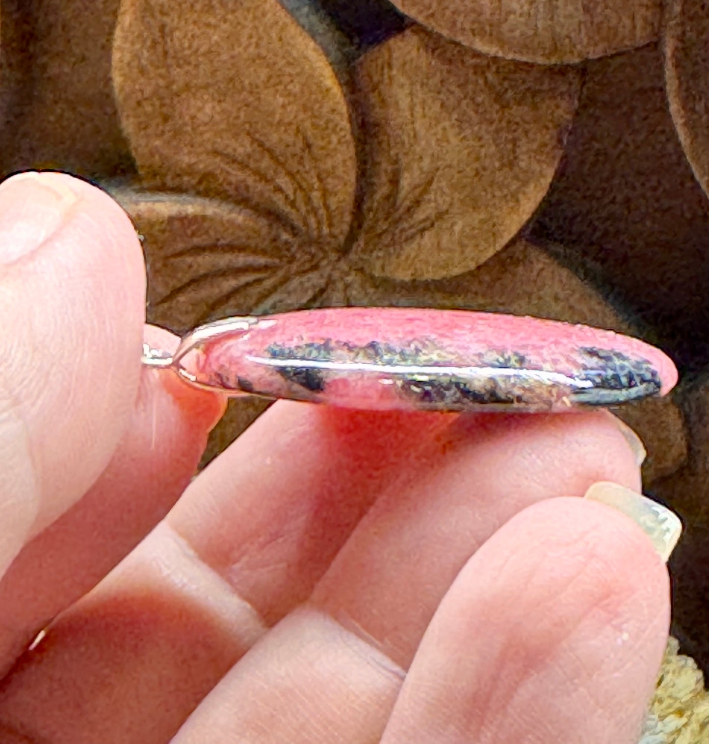 Pendentif de rhodonite