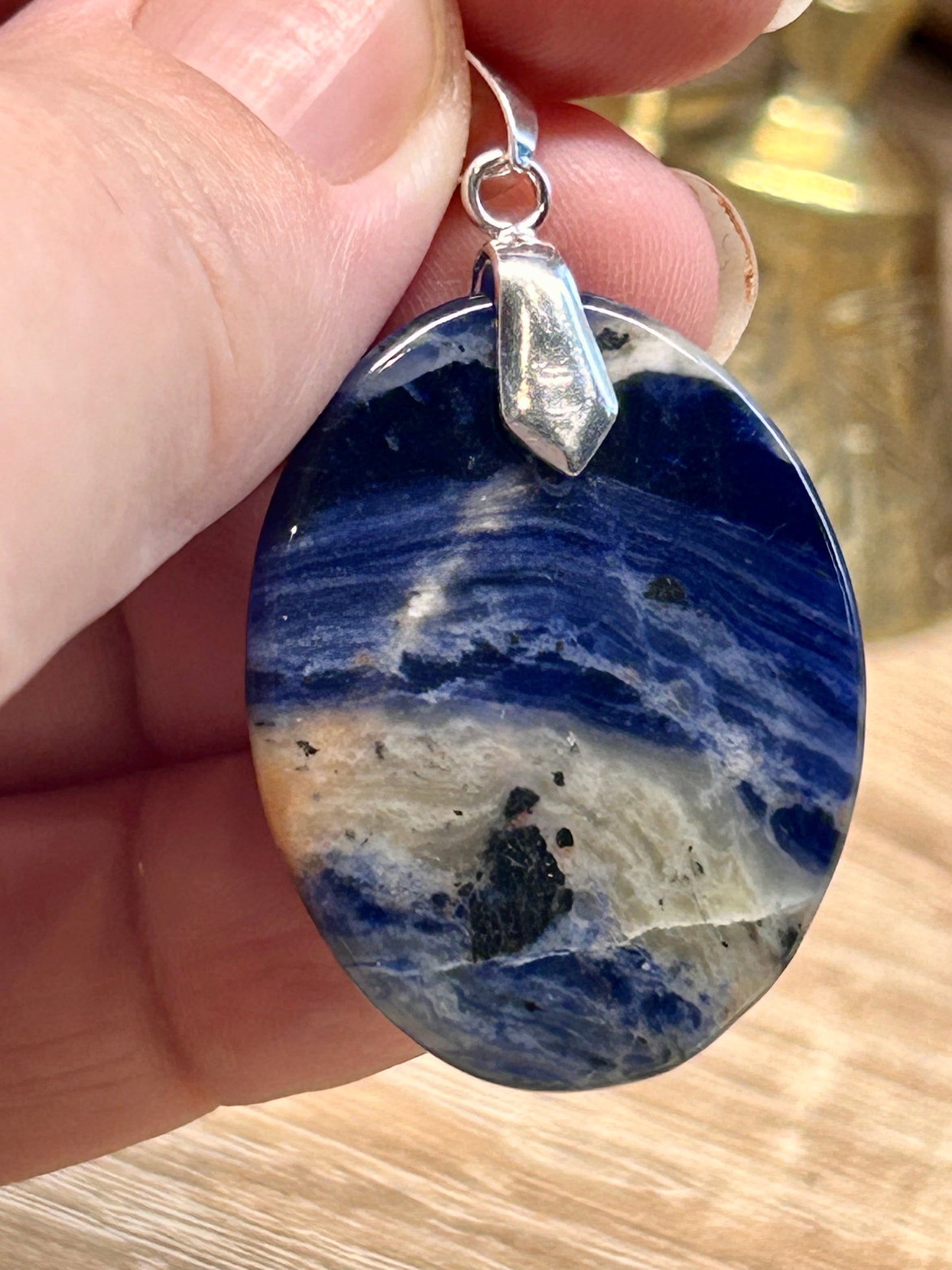 Pendentif de sodalite extra