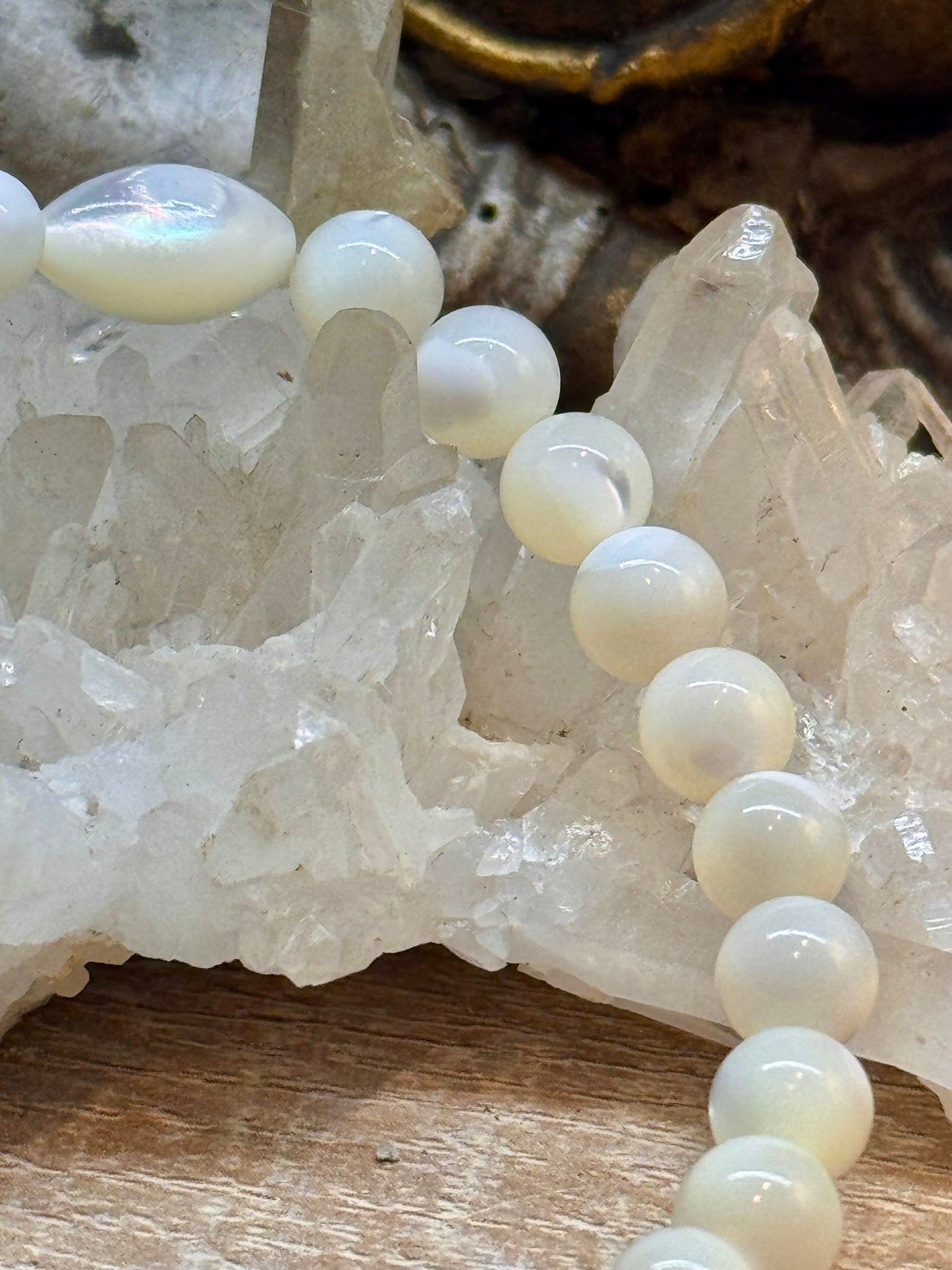 Bracelet de nacre blanche