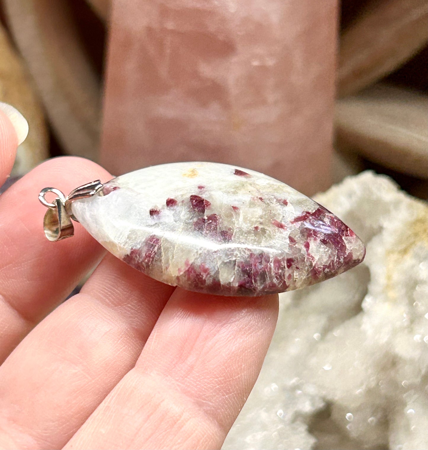 Pendentif de tourmaline rose/rubellite