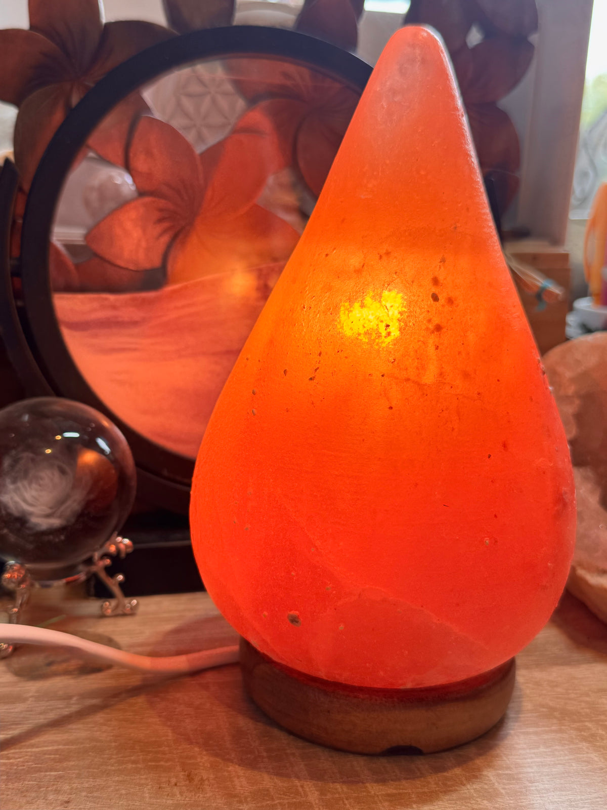 Lampe de sel en forme de goutte