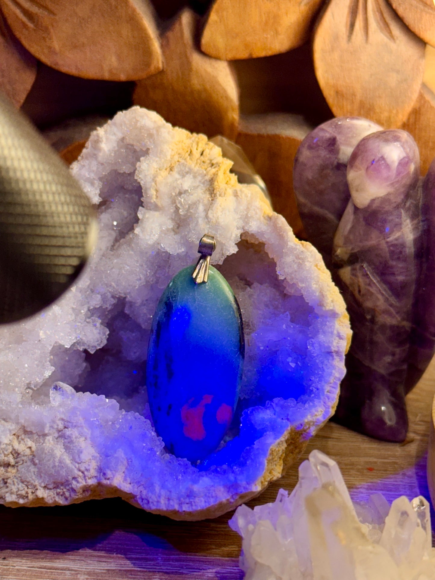 Pendentif de rubis zoïsite