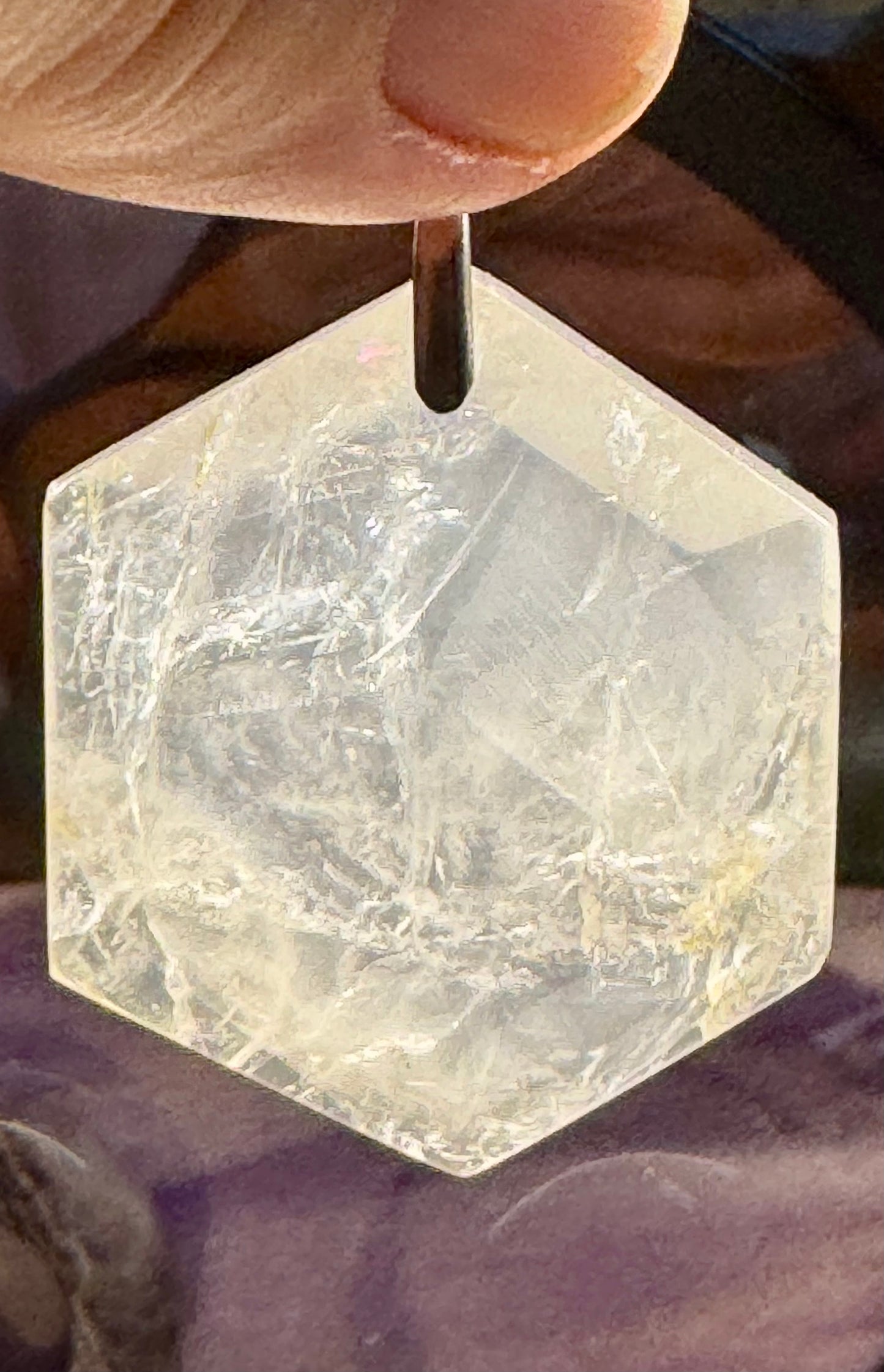 Pendentif Sceau de Salomon Cristal de Roche