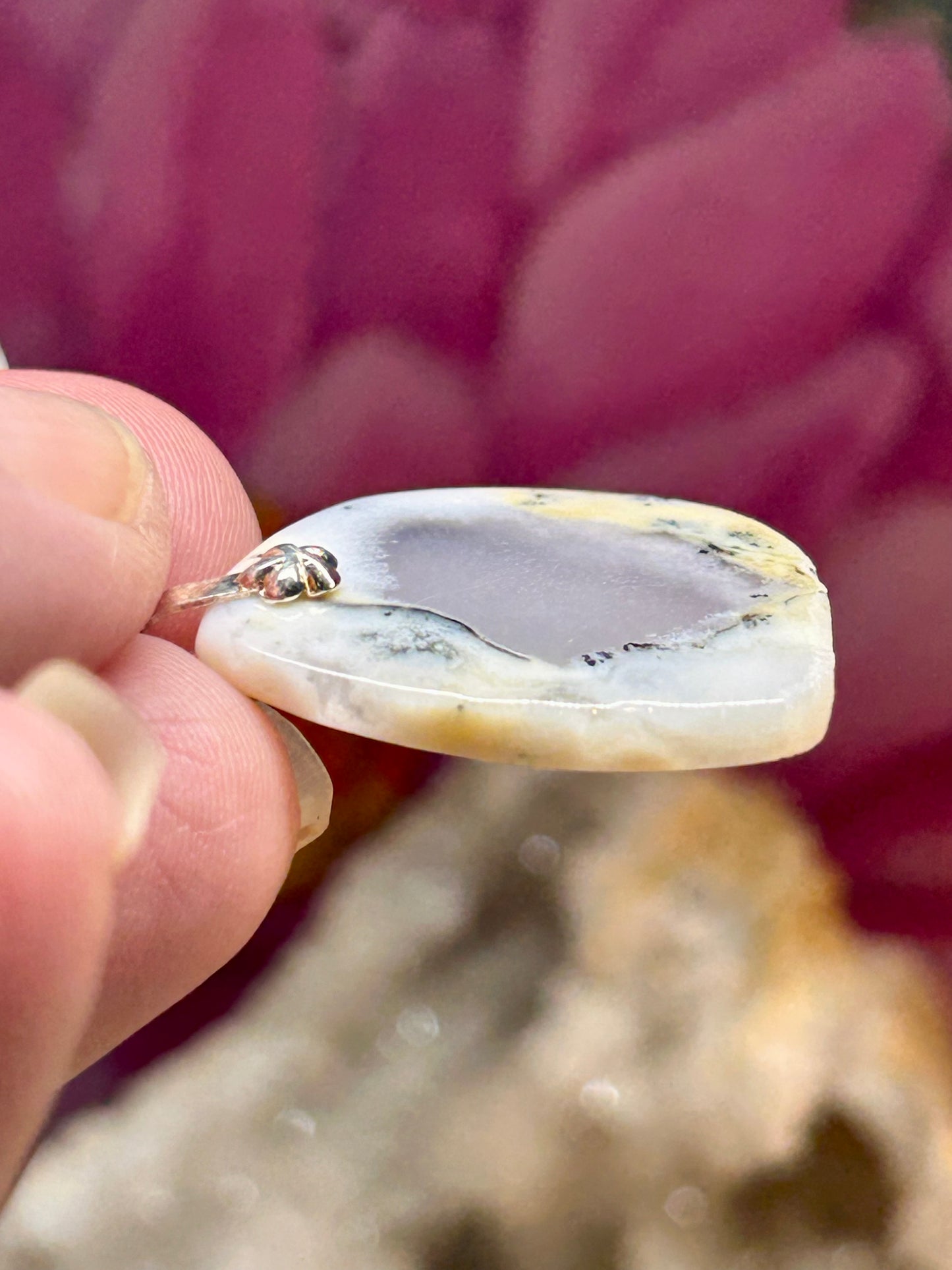 Pendentif d’agate dendritique