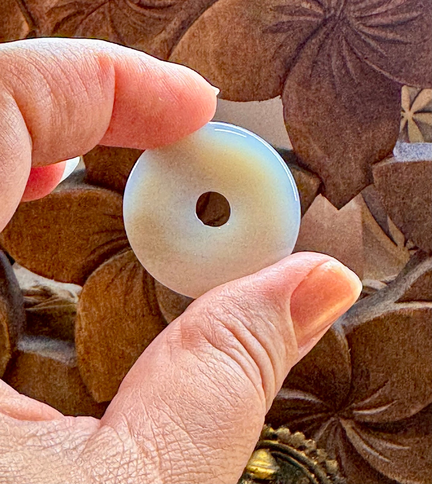 Donut d’agate blanche