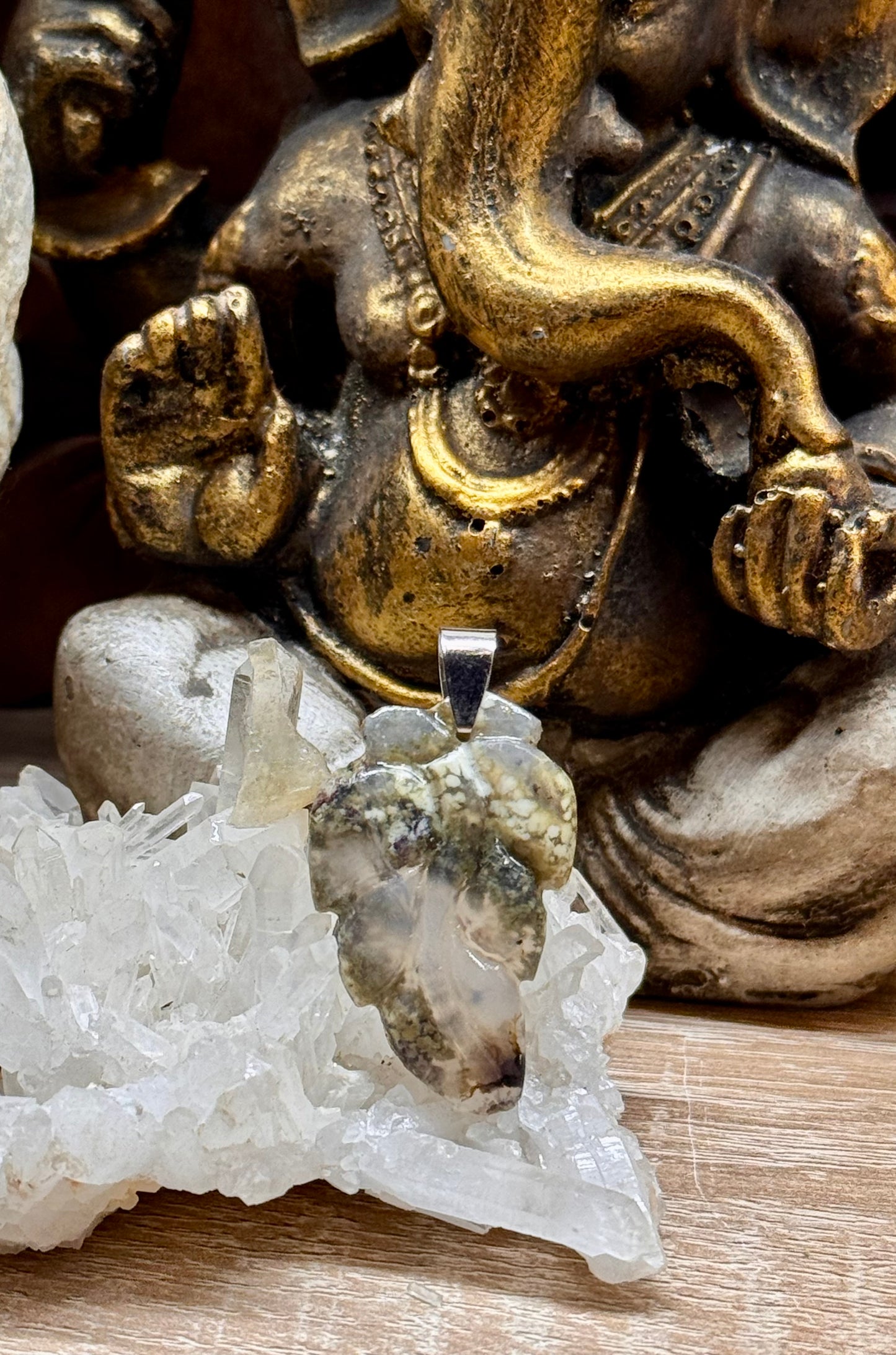 Pendentif d’agate mousse n.9