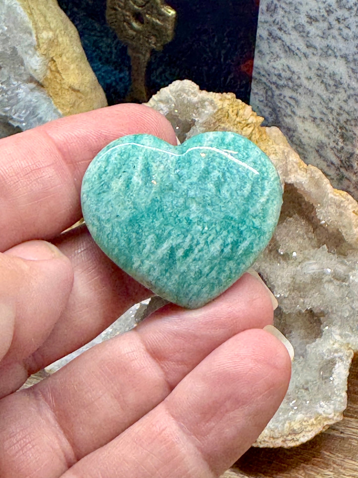 Cœur en amazonite